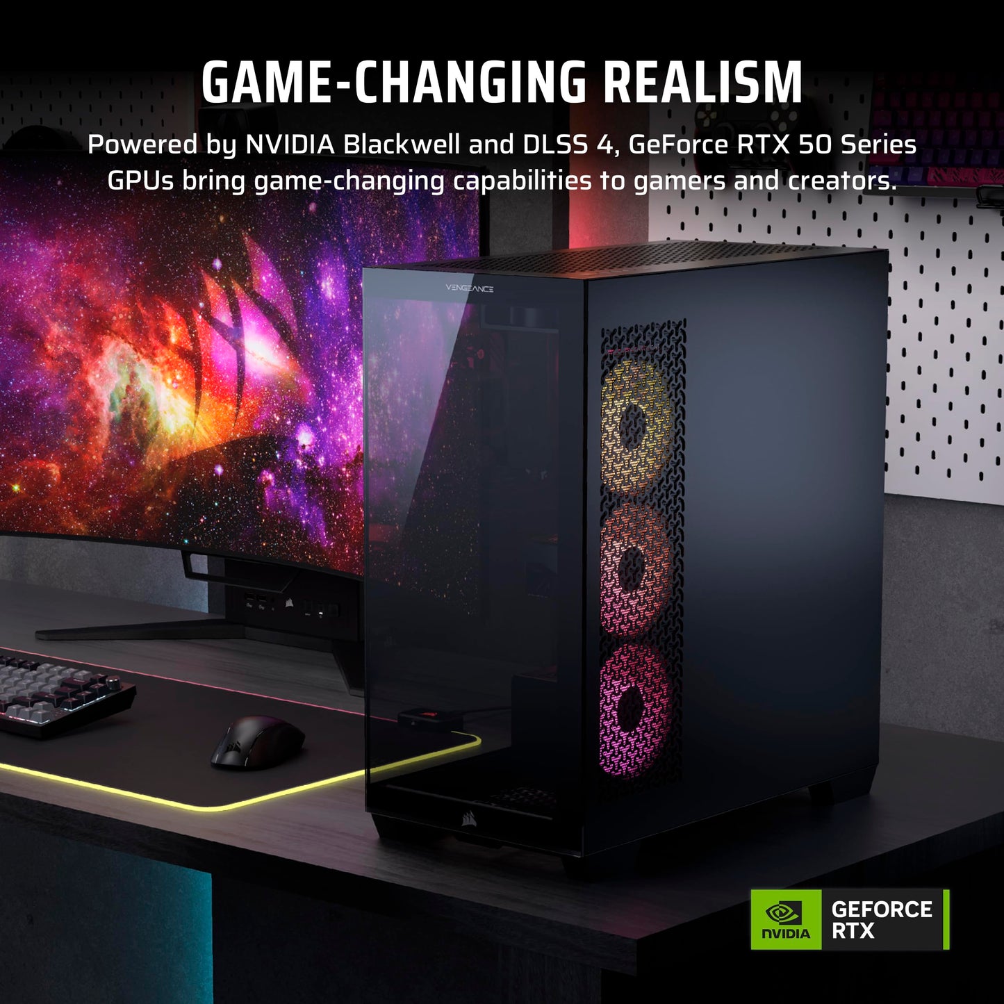 Corsair Vengeance i7500 Gaming PC – Liquid Cooled Intel Core i9-14900KF CPU – NVIDIA GeForce RTX 5080 GPU – 32GB Vengeance RGB DDR5 Memory – 2TB M.2 SSD – Black