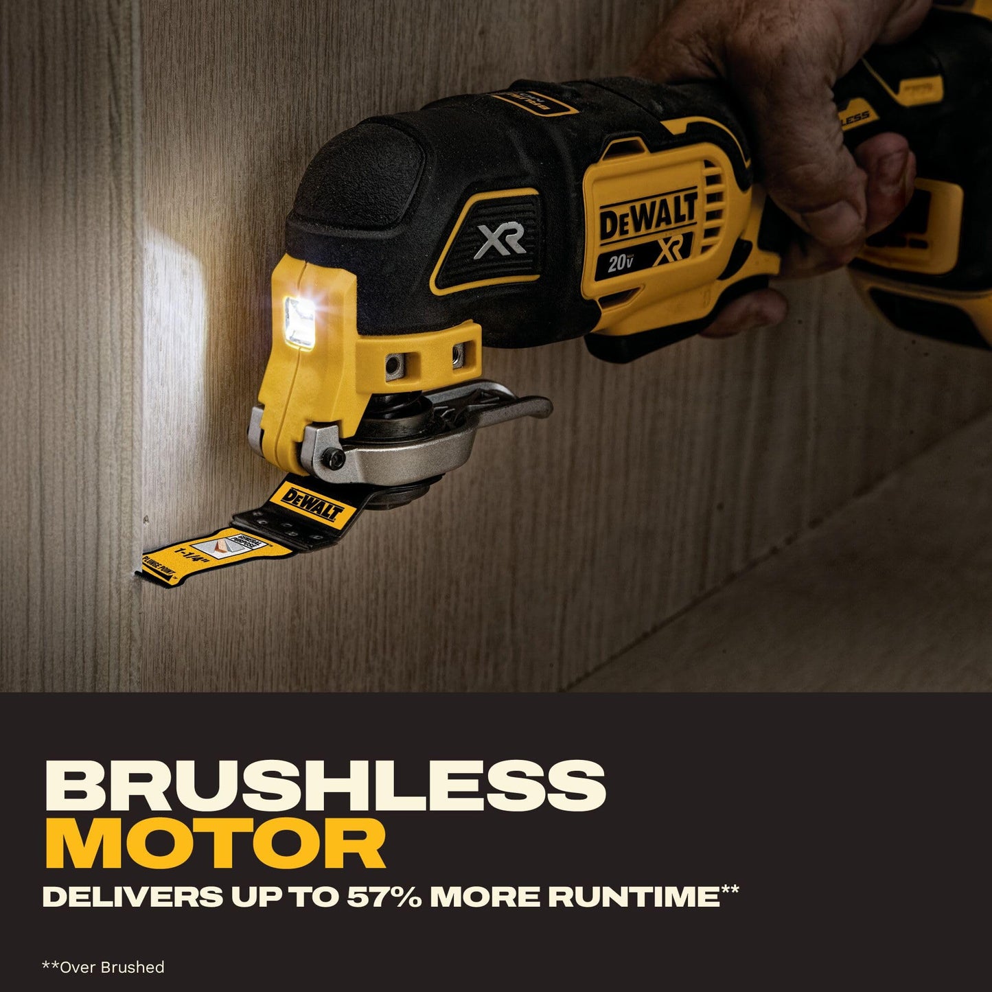 DEWALT 20V MAX XR Oscillating Tool Kit with Blades, 3 Speed Cordless Brushless Multitool, Up to 20,000 OPM, LED Light, Battery and Charger Included (DCS356C1)