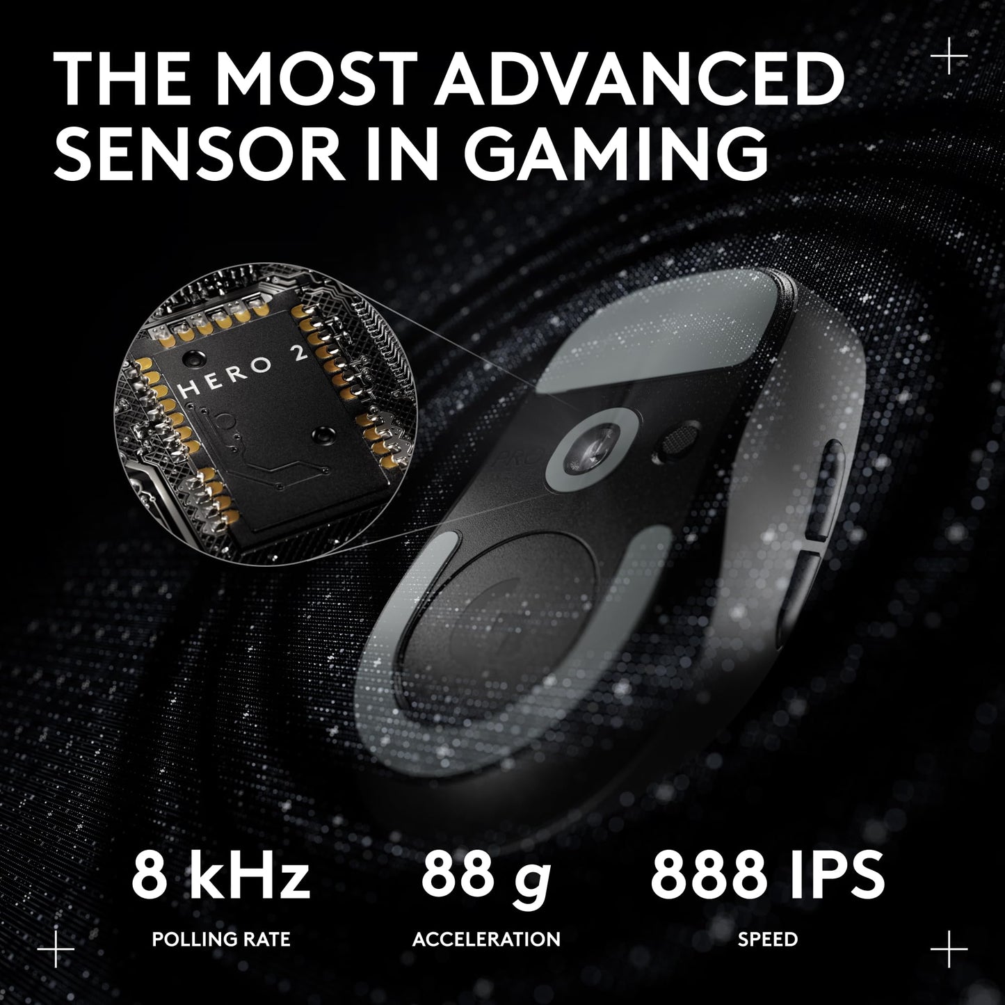 Logitech G PRO X Superlight 2 Wireless Gaming Mouse - Black | 60g, Symmetrical Shape, <8 kHz Polling, 44K DPI, PowerPlay Wireless Charging Supported, USB-C, 5 Buttons, For PC/Mac