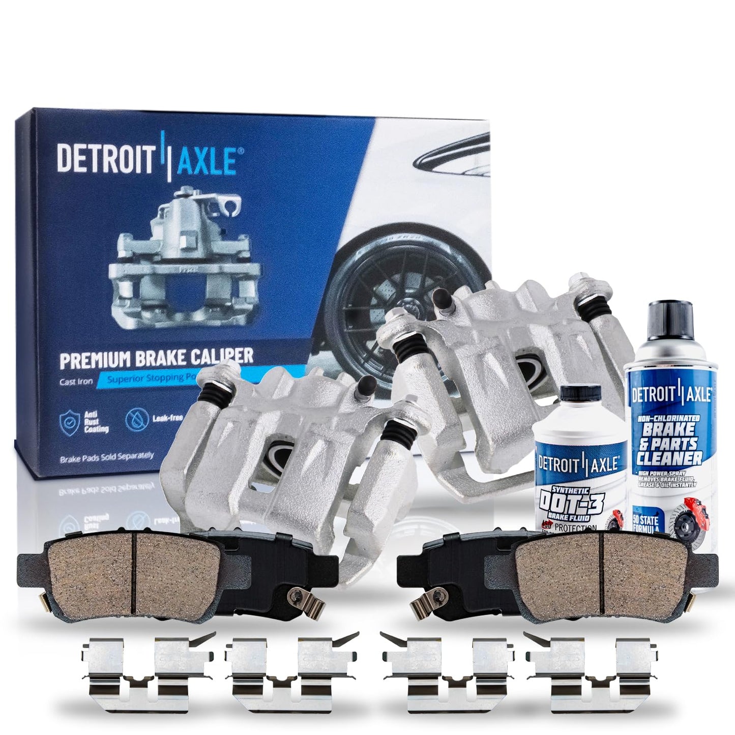 Detroit Axle - Front Brake Kit for Chevy 2012-2017 Sonic 2011-2015 Cruze 2016 Cruze Limited, Disc Brake Rotors Ceramic Brakes Pads Replacement 10.87" inch Front Rotor