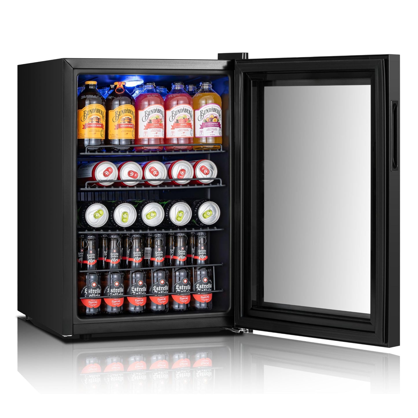 Yeego Beverage Refrigerator Cooler, 155 Cans Mini Fridge with Glass Door Beverage Fridge with Adjustable Shelves for Soda Beer or Wine, Beverage Cooler with Digital Temperature Control for Home Office