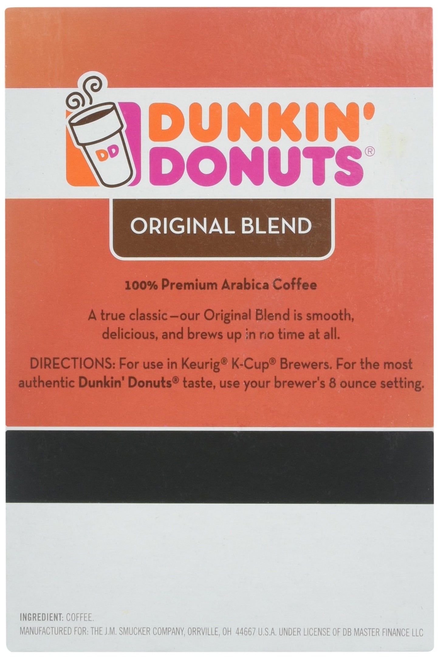 Dunkin' Donuts 2091512 Original Blend Coffee K-Cup Pods Medium Roast 44/Box (006933)