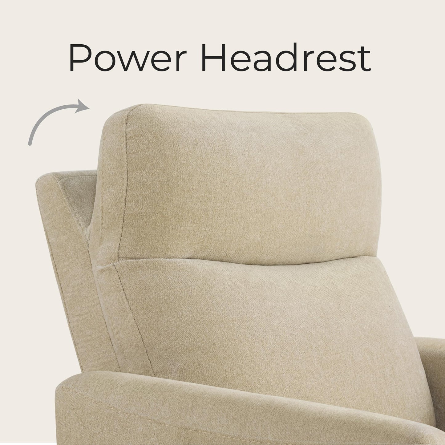 CHITA Genuine Leather Power Recliner Chair for Adults, Electric Wall Hugger Recliner for Small Spaces, Modern Living Room and RV Recliner Chair with Adjustable Power Headrest & Charging Ports, Brown