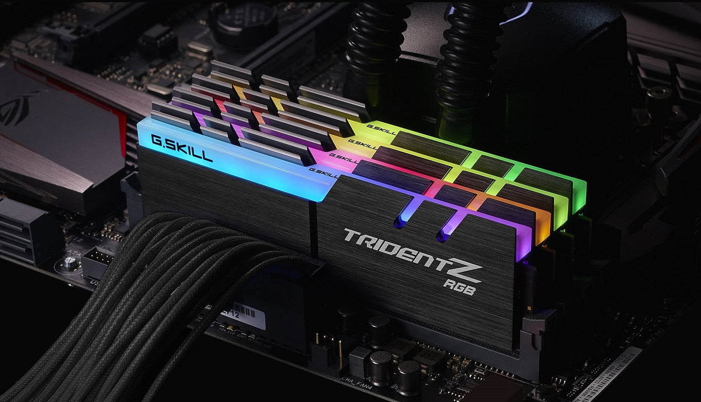 G.SKILL Trident Z RGB Series DDR4 RAM (XMP) 32GB (2x16GB) 3600MT/s CL18-22-22-42 1.35V Intel AMD Desktop Computer Memory U-DIMM (F4-3600C18D-32GTZR)