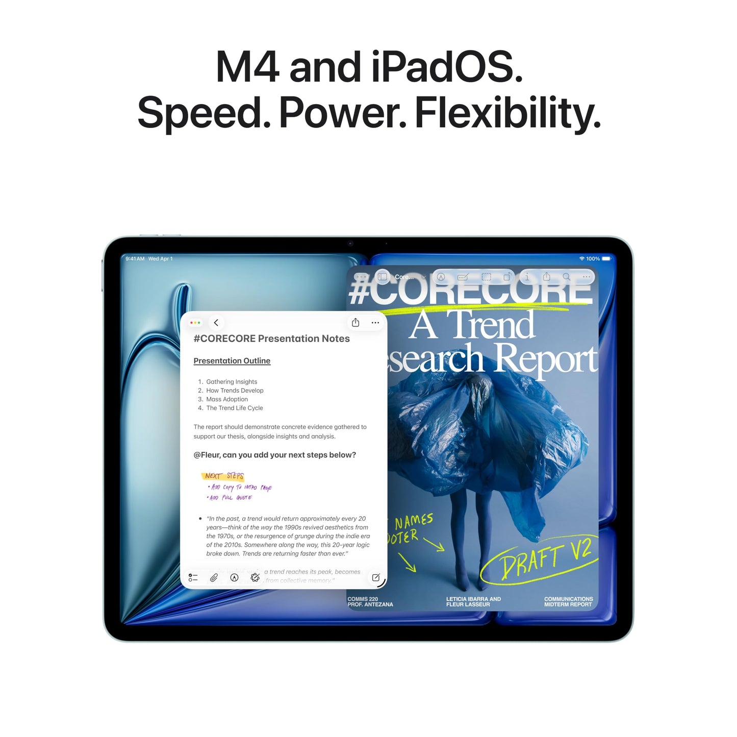 Apple iPad Air 13-inch (M4): Liquid Retina Display, 128GB, 12MP Front/Back Camera, Wi-Fi 7 with Apple N1, Touch ID, All-Day Battery Life — Starlight