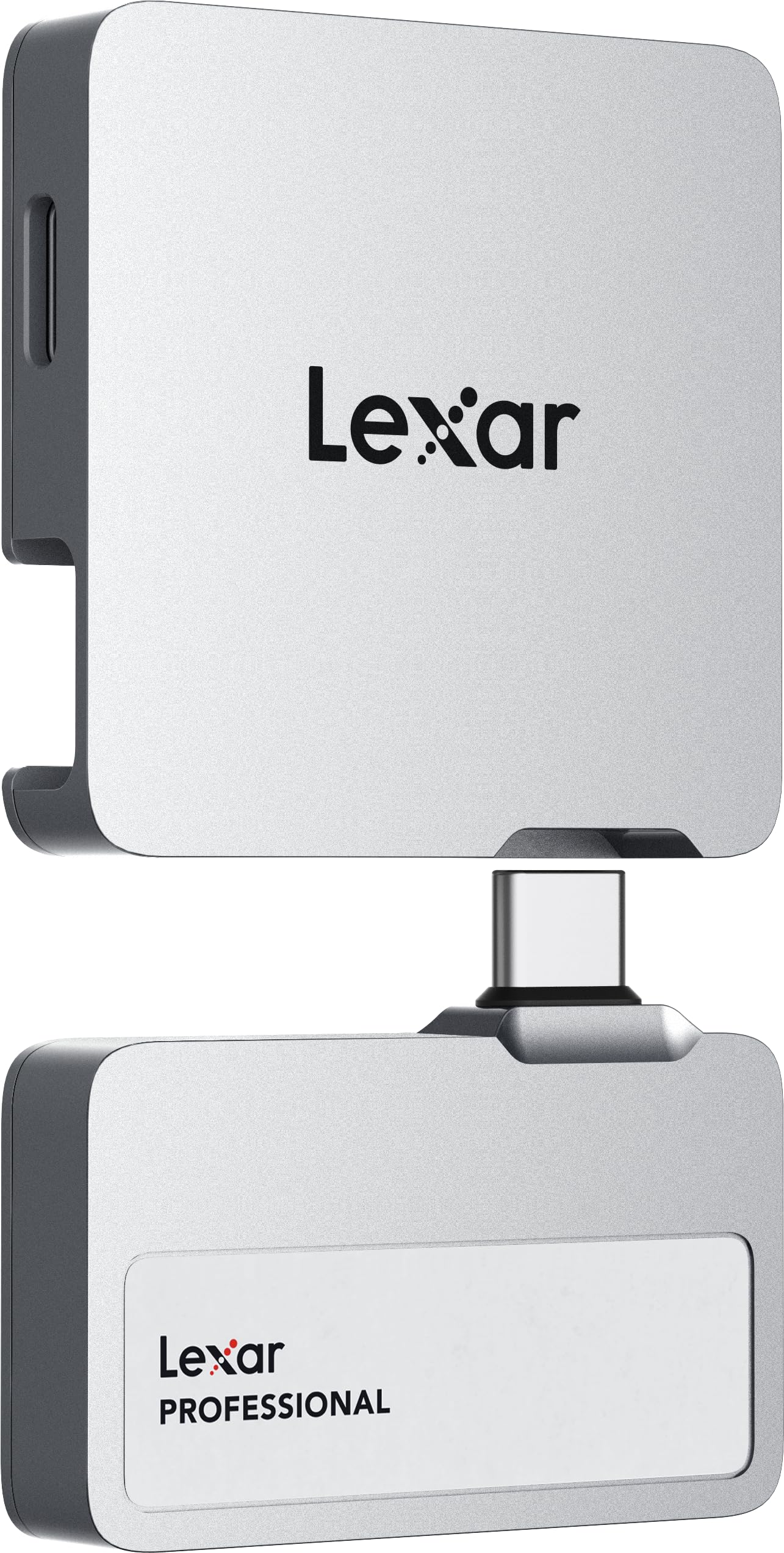Lexar 1TB Professional Go Portable SSD w/Hub, Supports Apple 4K 60fps ProRes, Up to 1050MB/s, USB 3.2, Rugged, IP65, Ultracompact, Compatible w/iPhone 15/16 (Not 17), External SSD (LSL400S001T-RNSNU)