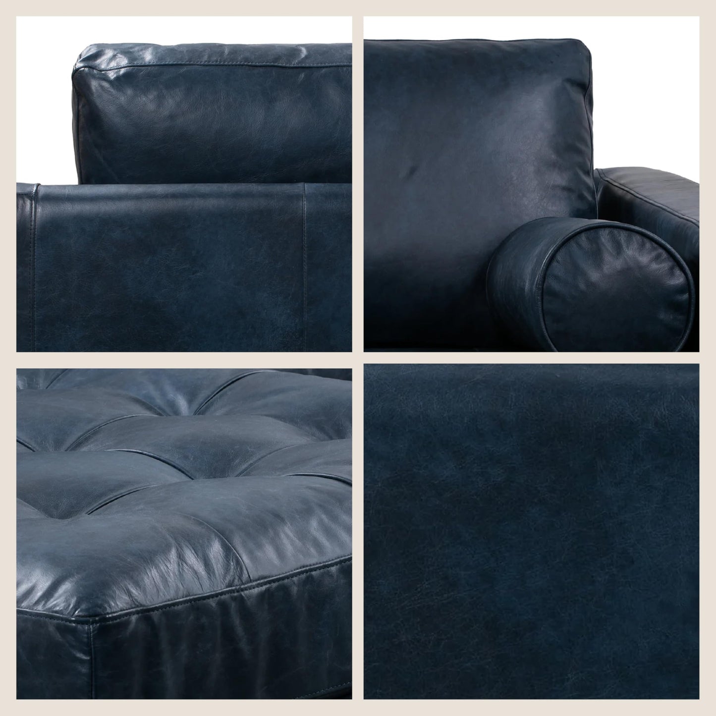 POLY & BARK Napa 82" Leather Pull‑Out Sleeper Sofa – Full‑Grain Italian Leather Upholstery,Tri‑Layer Mattress & Storage Console –Sophisticated Multi‑Functional Sofa Bed for Living Rooms & Guest Spaces