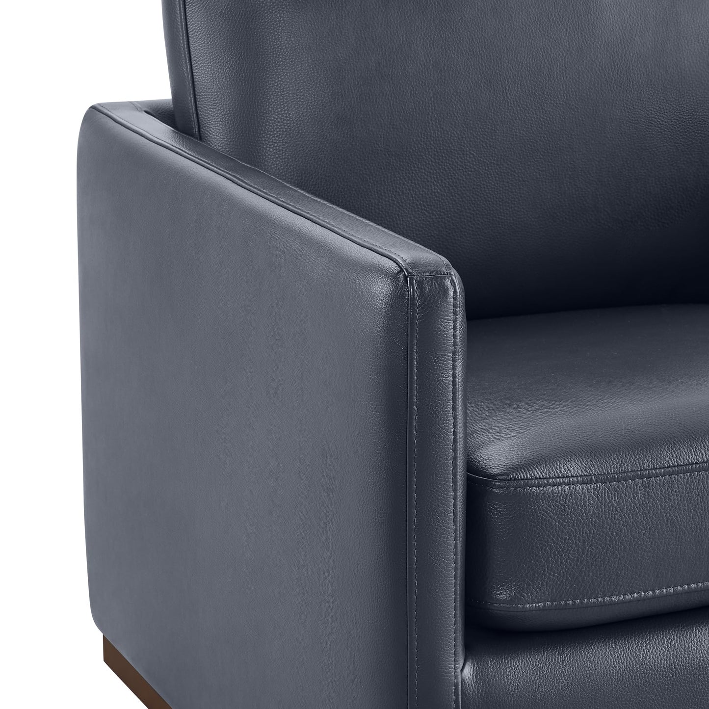 CHITA Genuine Leather Swivel Accent Chair, FSC Certified Mid Century Modern Arm Chair for Living Room and Bedroom, Fully Assembled, Saddle