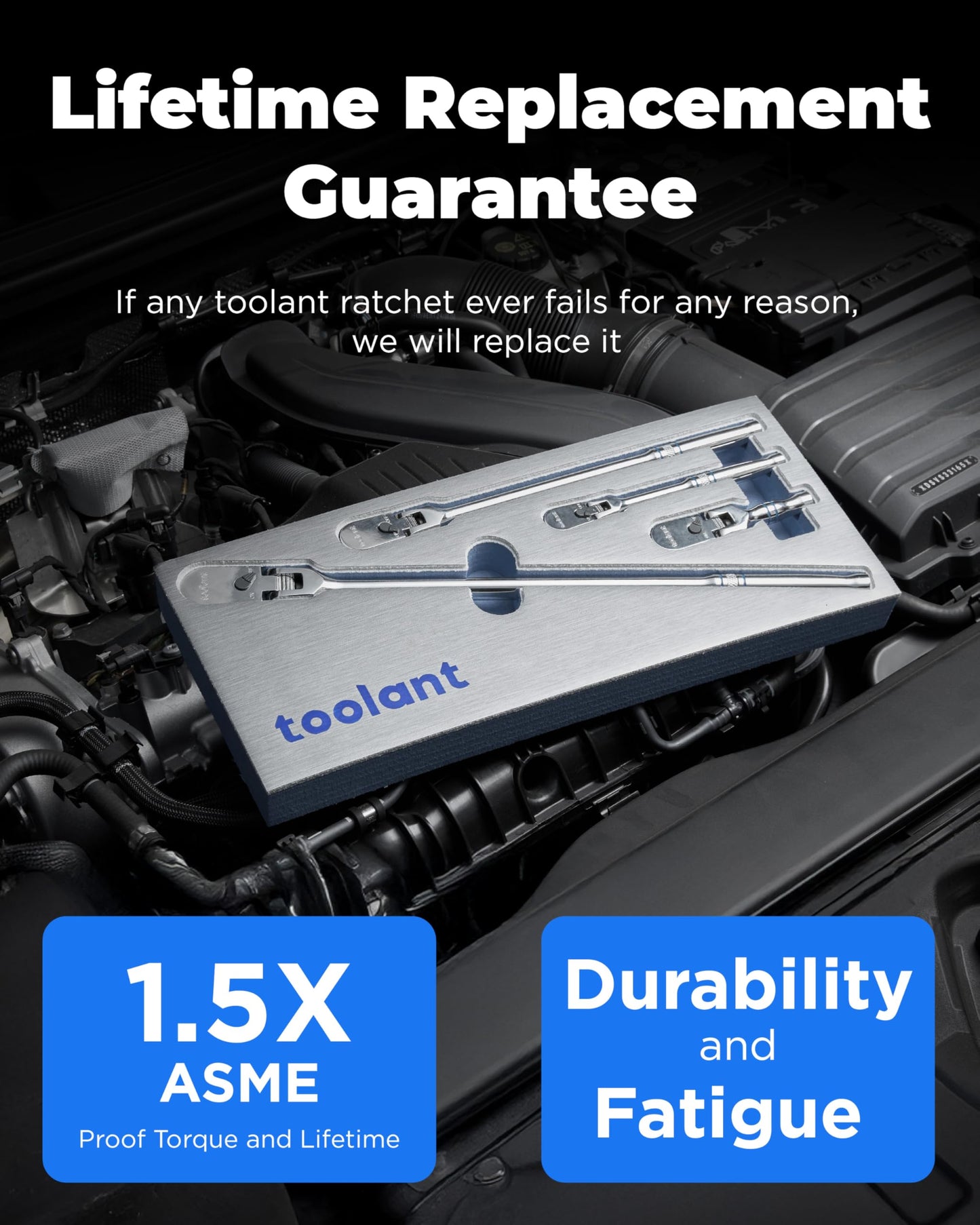 toolant 3/8" Drive Flex Head Ratchet Wrenches, 90 Tooth Compact Flex Head Socket Ratchet Wrench, 12 Inch Length