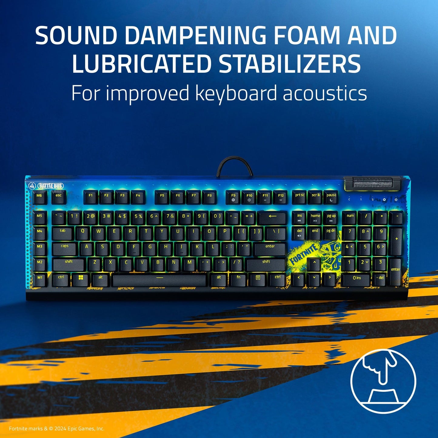 Razer BlackWidow V4 X Mechanical Gaming Keyboard: Yellow Switches Linear & Silent - 6 Macro Keys - Chroma RGB - Doubleshot ABS Keycaps - Roller & Media Keys - Snap Tap