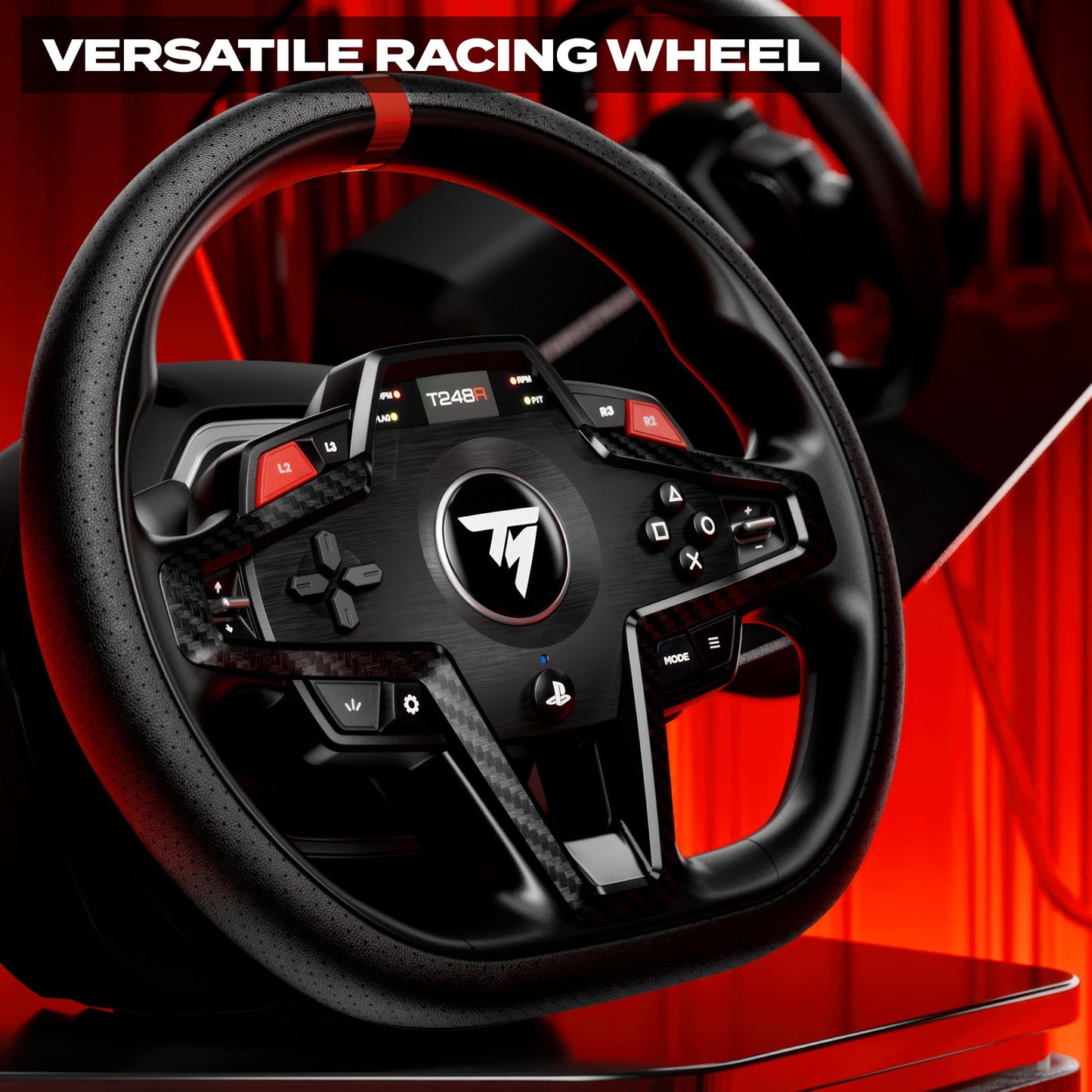 Thrustmaster T248 X Force Feedback Racing Wheel & Pedal Set - XBOX & PC | Magnetic paddle shifters, built-in telemetry screen, adjustable brake, drift-free Hall sensors, for sim driving games