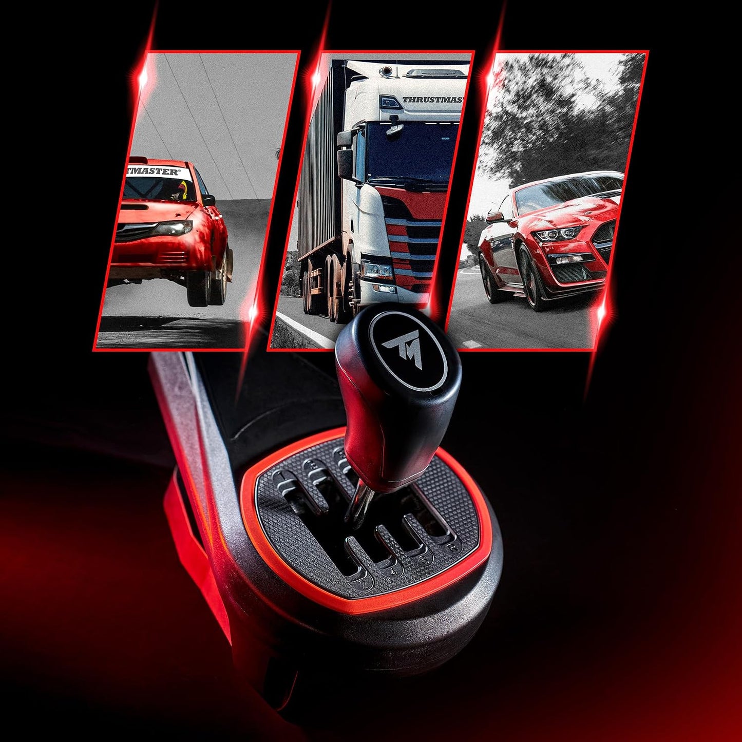 Thrustmaster TH8S Sim Racing Gear Shifter Add-On - PS5, XBOX & PC | H-pattern, 7 gears plus reverse, metal lever, works with Thrustmaster wheels, for rally, F1, NASCAR, farming and racing games