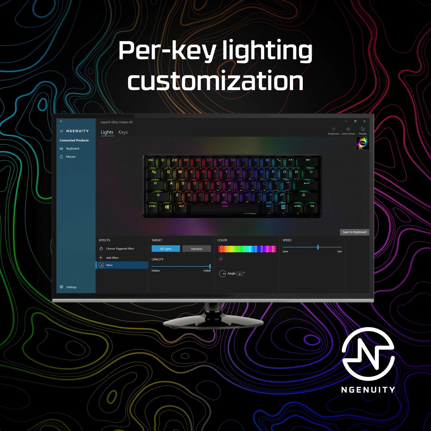 HyperX Alloy Origins 65 - Mechanical Gaming Keyboard – Compact 65% Form Factor - Linear Red Switch - Double Shot PBT Keycaps - RGB LED Backlit - NGENUITY Software Compatible,Black