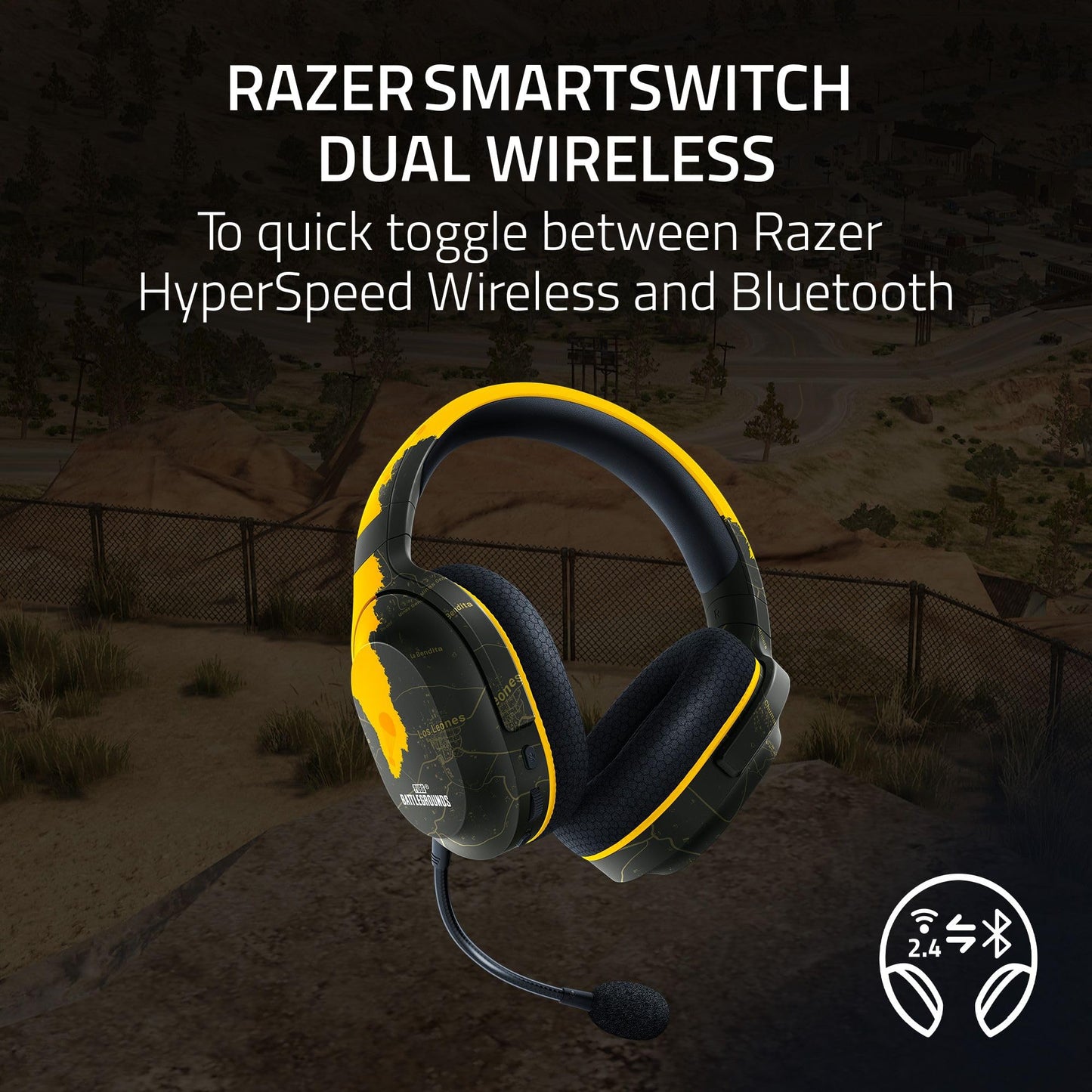 Razer Barracuda X Wireless Gaming & Mobile Headset (PC, PlayStation, Switch 2, Android, iOS): 2.4GHz Wireless + Bluetooth - Lightweight - 40mm Drivers - Detachable Mic - 50 Hr Battery - Black