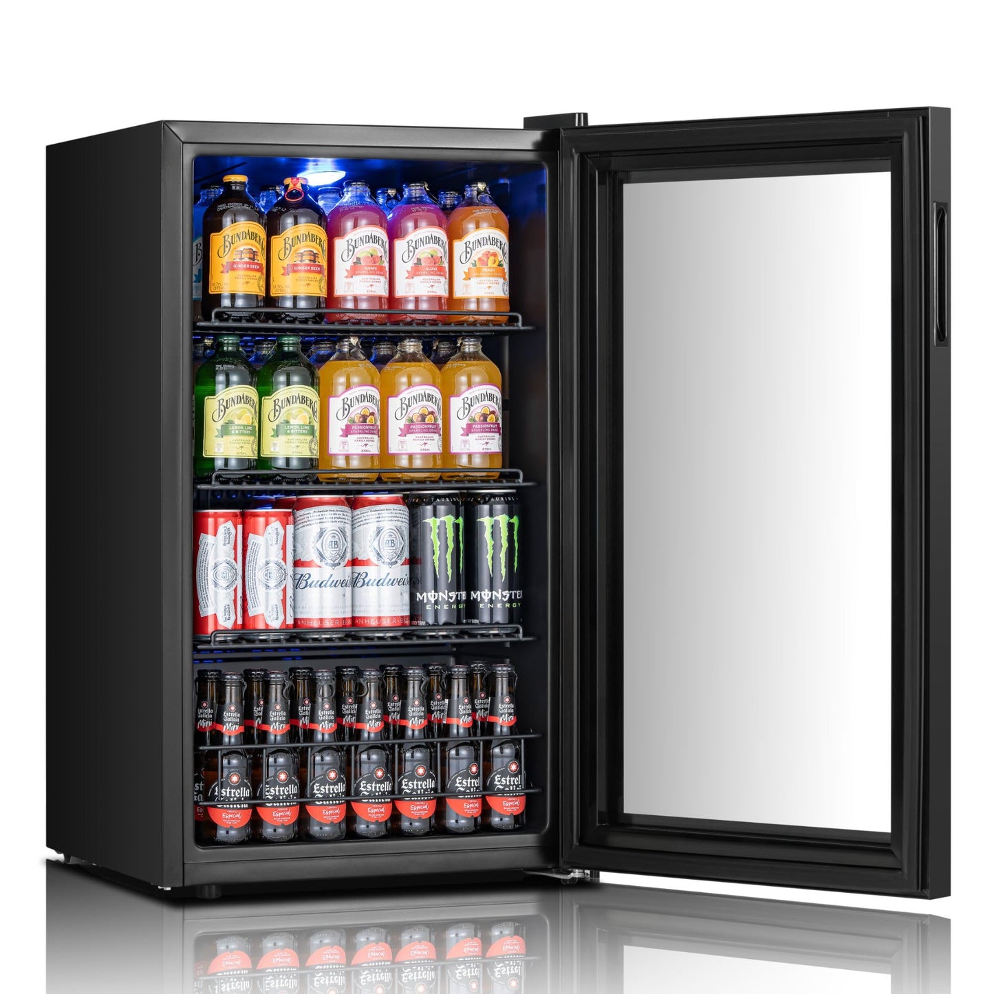 Yeego Beverage Refrigerator Cooler, 155 Cans Mini Fridge with Glass Door Beverage Fridge with Adjustable Shelves for Soda Beer or Wine, Beverage Cooler with Digital Temperature Control for Home Office