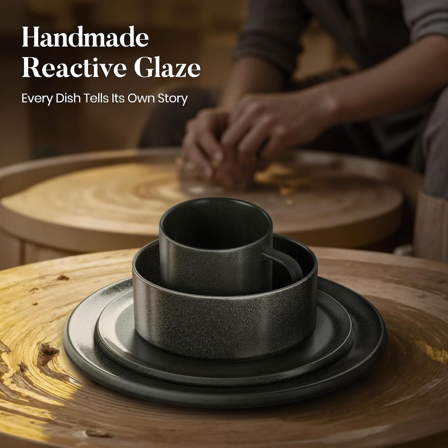Kitchen Academy Granite Cookware & Matte Stoneware Dinnerware