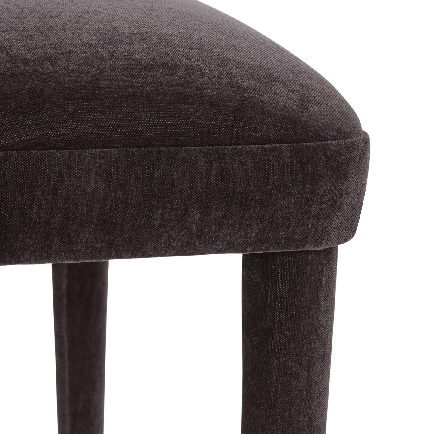 Poly & BARK Bolus Dining Chair – Ganache Brown Upholstered Accent Chair with Wood Legs – Refined Silhouette for Dining Room, Kitchen or Breakfast Nook – Arrives Fully Assembled
