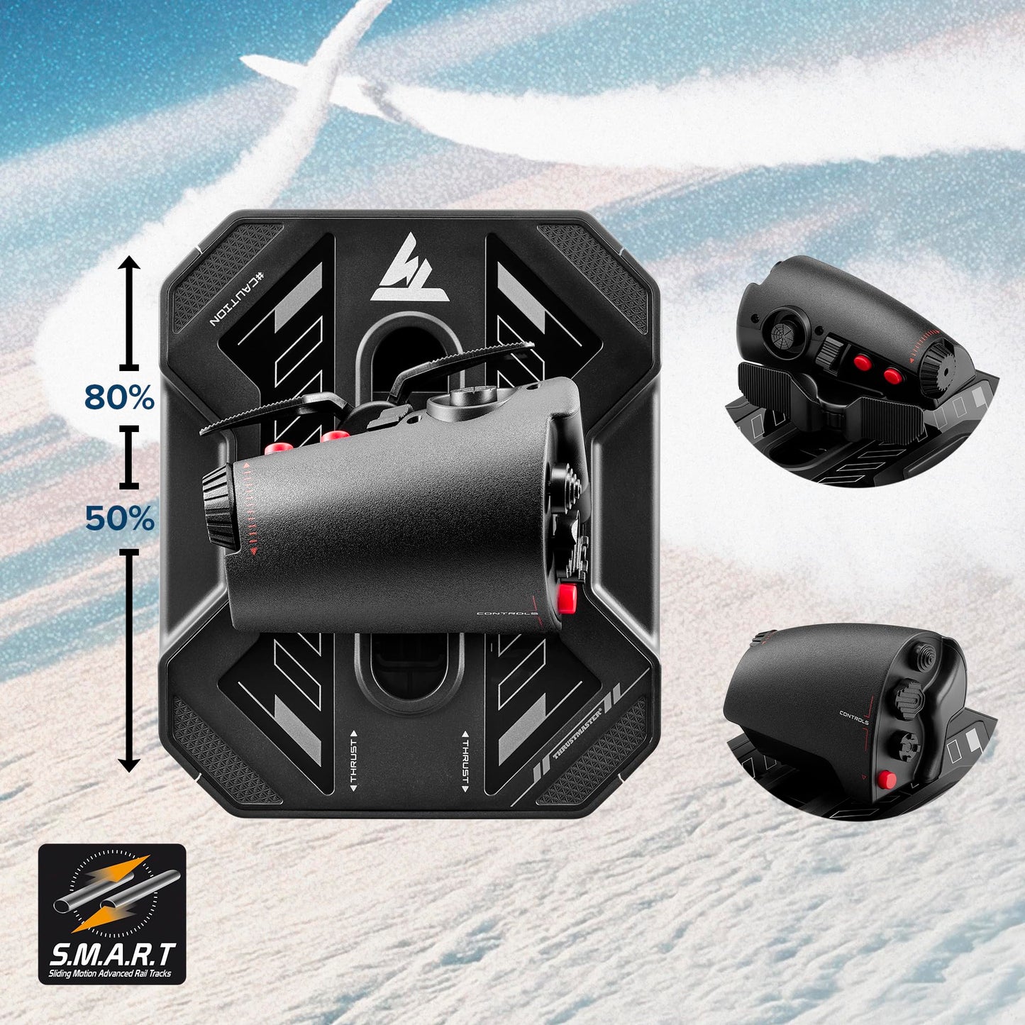 Thrustmaster Sol-R2 HOSAS Dual Space Combat Flight Joystick Set - PC | 88 programable actions buttons, 2 detachable grips, 2 throttles, zero drift, interchangeable rests, backlit sci-fi design