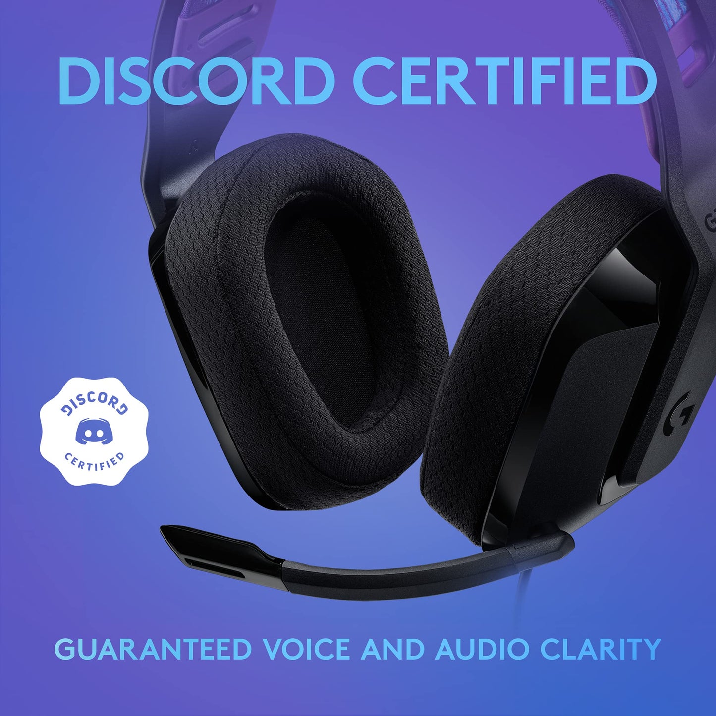 Logitech G535 Lightspeed Wireless Gaming Headset - Lightweight on-Ear Headphones, flip to Mute mic, Stereo, USB Rechargeable - Black
