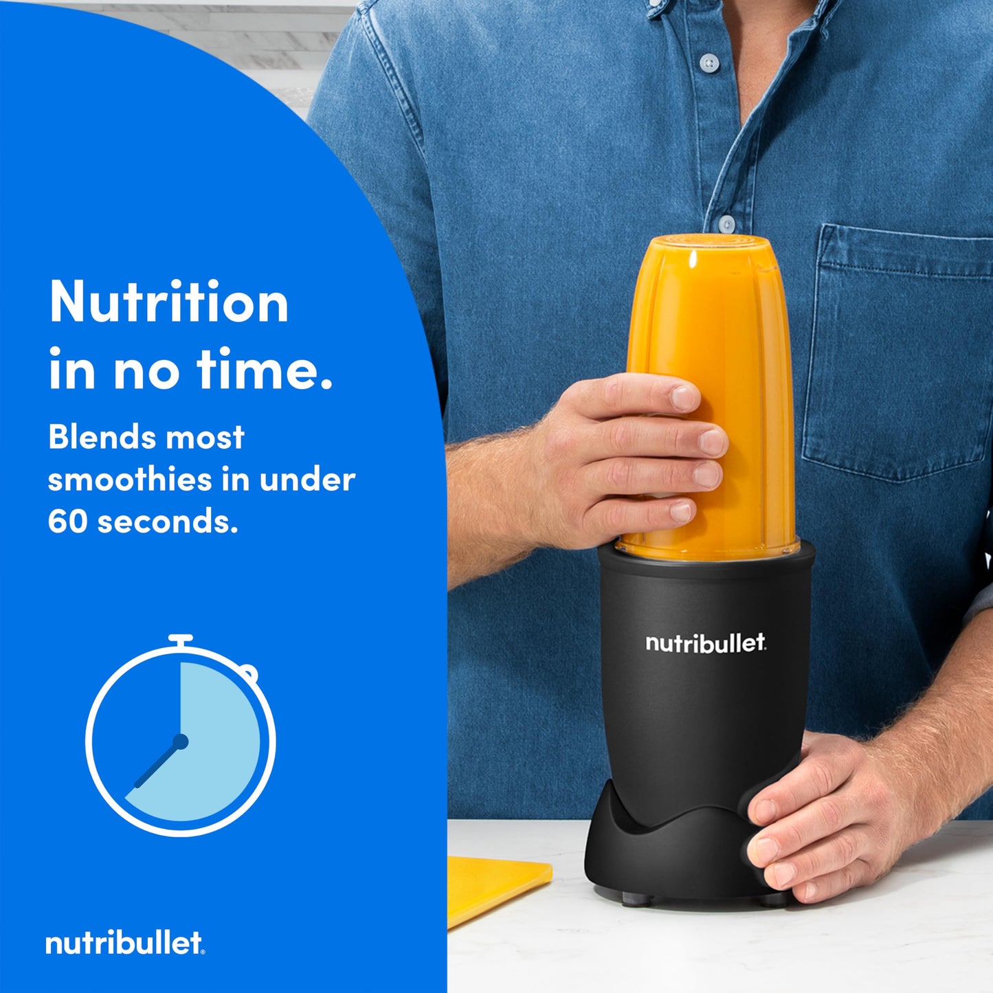 Nutribullet Personal Blender, Shakes, Smoothies, Food Prep, and Frozen Blending, 24 Ounces, 600 Watt, Dark Gray, NBR-0601WM