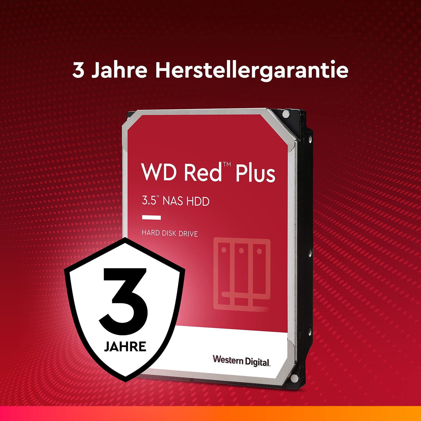 Western Digital 8TB WD Red Plus NAS Internal Hard Drive HDD - 5640 RPM, SATA 6 Gb/s, CMR, 256 MB Cache, 3.5" - WD80EFPX