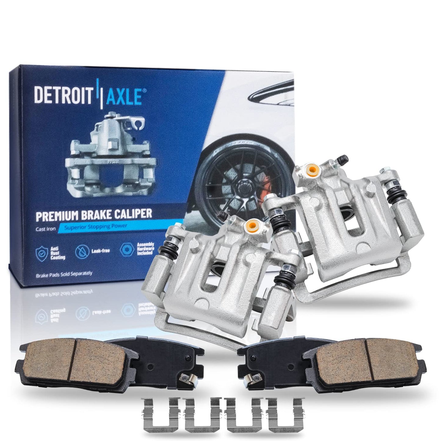Detroit Axle - Kit de freno delantero para Chrysler 200 Sebring Dodge Avenger Caliber Jeep Compass Patriot Rotores de freno de cerámica Reemplazo de pastillas de freno : rotores delanteros de 11.57