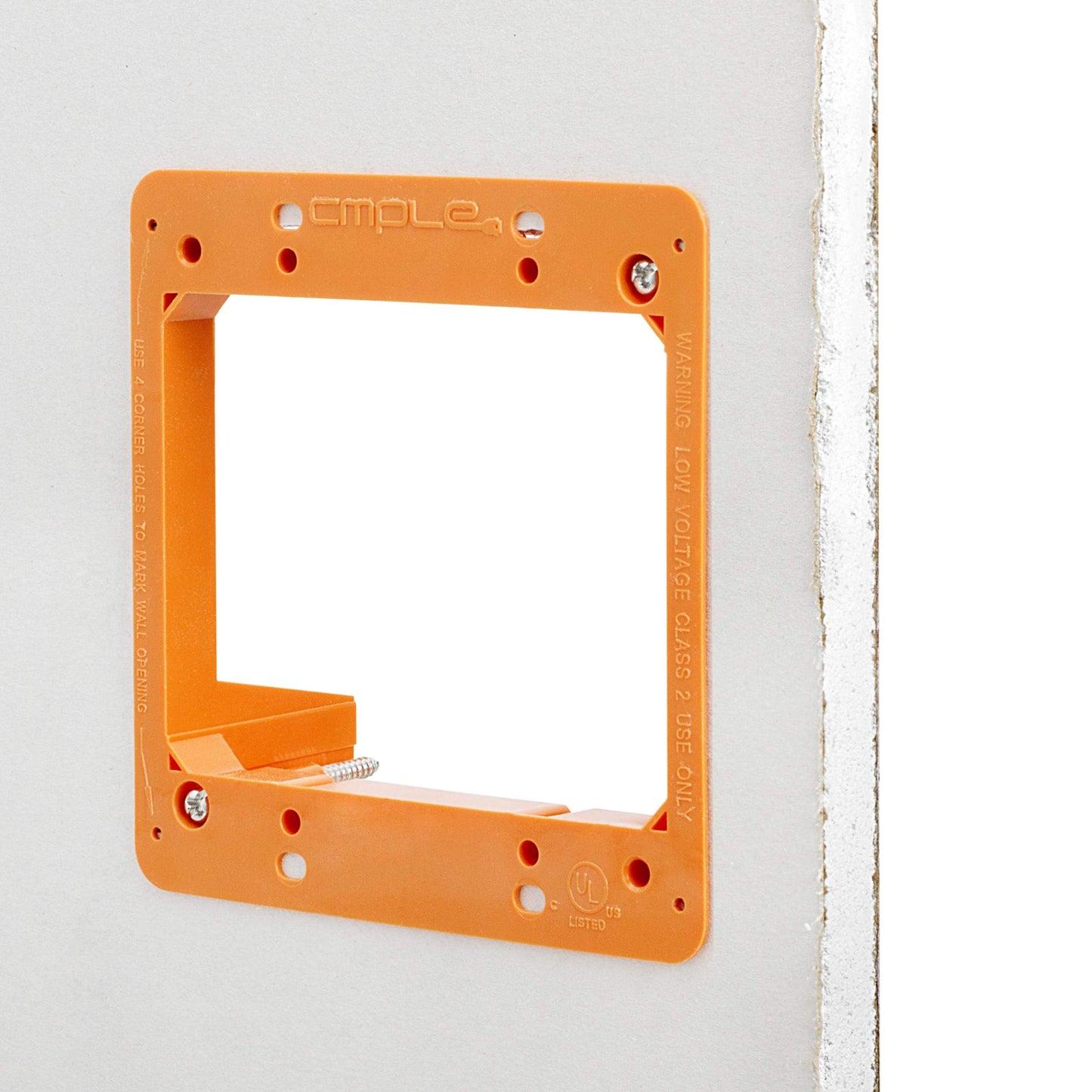 Cmple - Low Voltage Mounting Bracket 2 Gang Multipurpose Drywall Mounting Wall Plate Bracket – Dual Gang