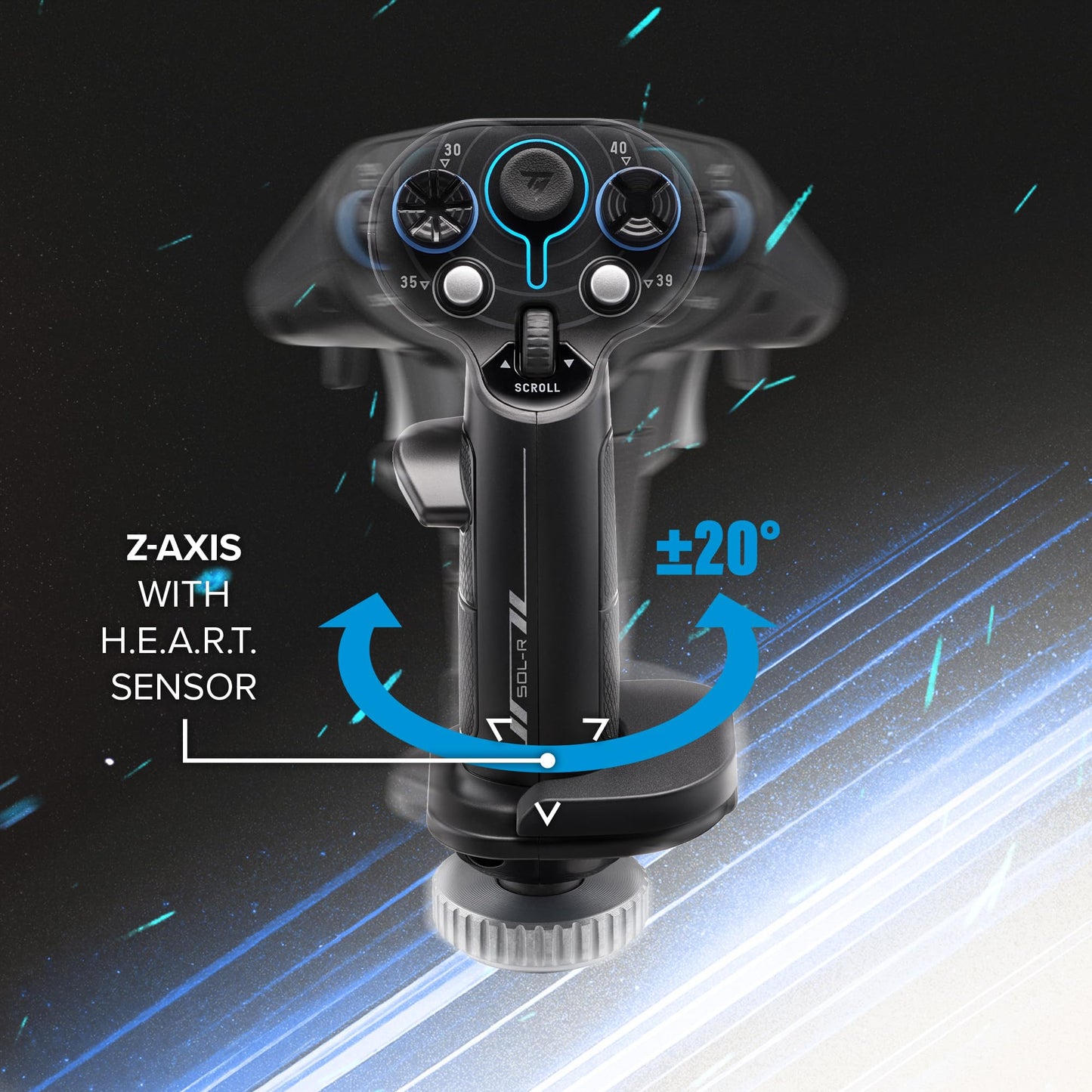 Thrustmaster Sol-R2 HOSAS Dual Space Combat Flight Joystick Set - PC | 88 programable actions buttons, 2 detachable grips, 2 throttles, zero drift, interchangeable rests, backlit sci-fi design