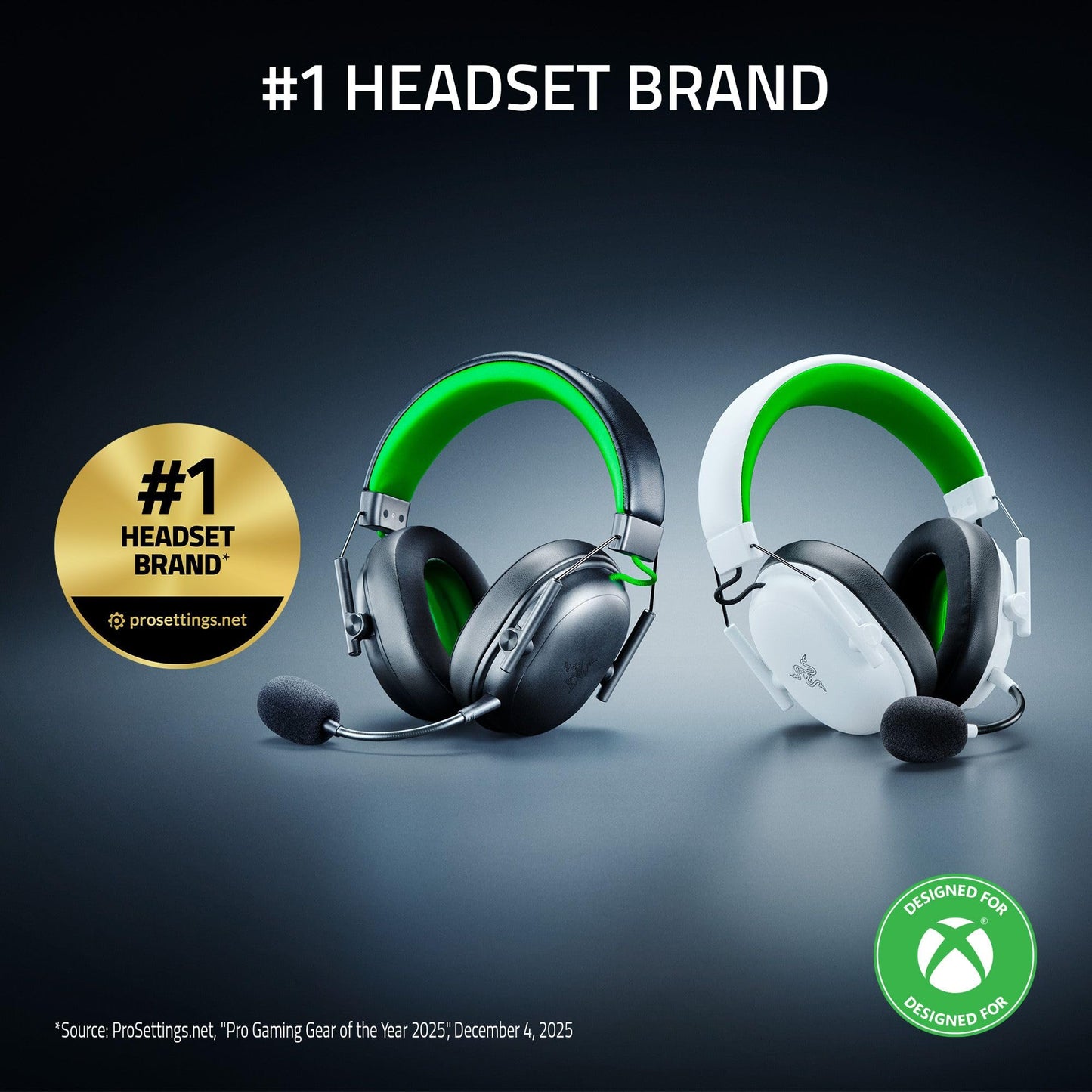 Razer BlackShark V3 X HyperSpeed Wireless Gaming Headset for PC: 50mm Drivers - Cardioid Mic - 2.4 GHz, Bluetooth, USB - Works with Mac, PS5, Nintendo Switch, Smartphone - 70 Hr Battery - Black