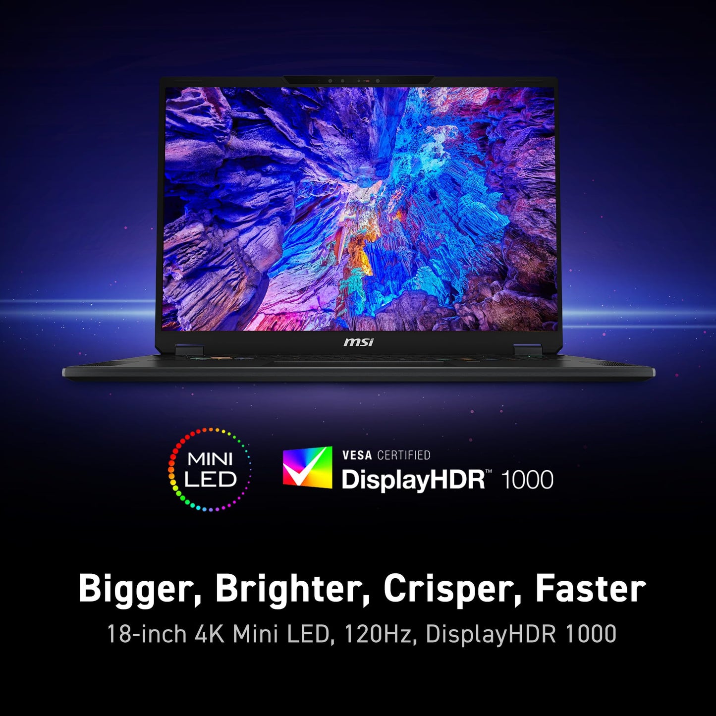 msi Stealth 18 HX AI 18” 120Hz UHD+ Mini LED Gaming Laptop: Intel Ultra 9-275HX, NVIDIA Geforce RTX 5090, 64GB DDR5, 2TB NVMe SSD, Wi-Fi 7, Win 11 Pro: Black A2XWJG-035US