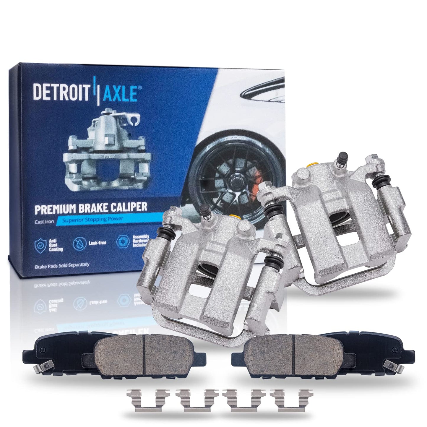 Detroit Axle - Front Brake Kit for Chevy 2012-2017 Sonic 2011-2015 Cruze 2016 Cruze Limited, Disc Brake Rotors Ceramic Brakes Pads Replacement 10.87" inch Front Rotor