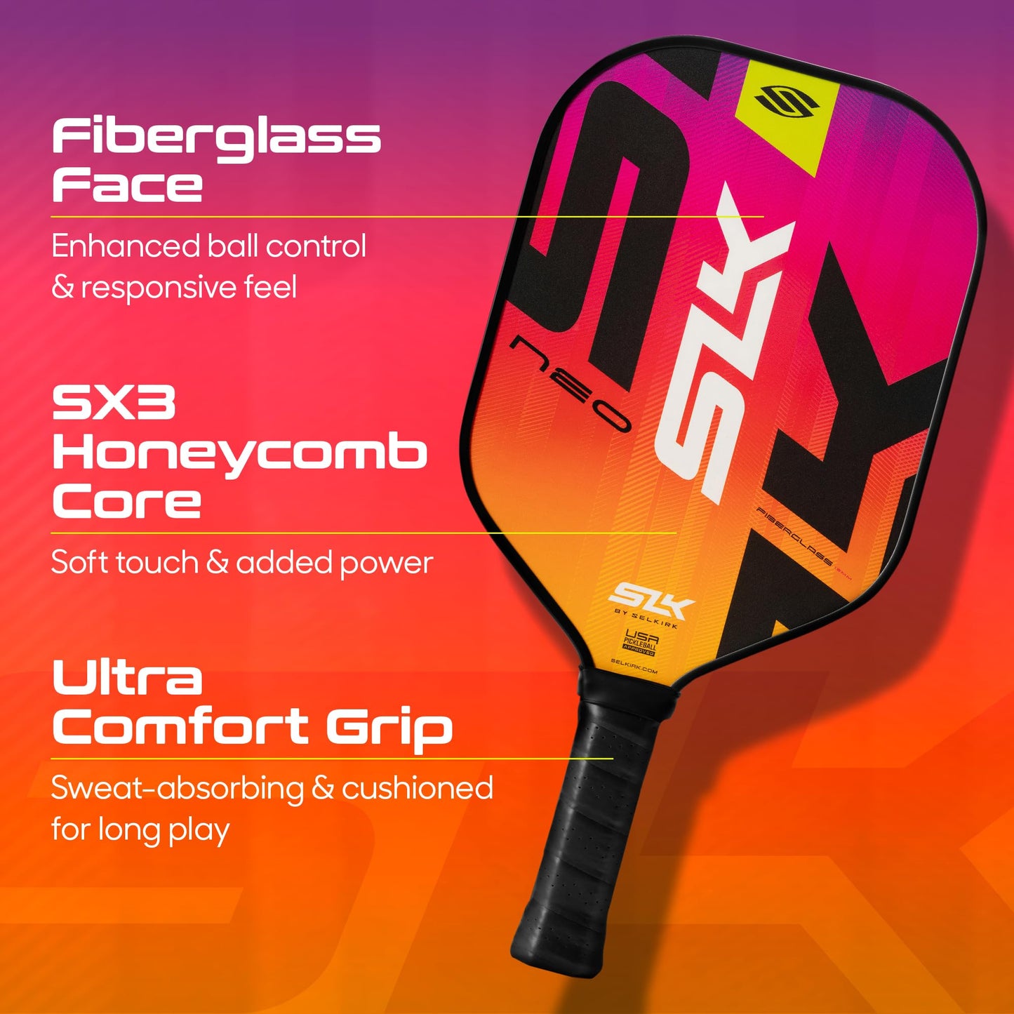 Selkirk Sport SLK Pickleball Paddles Set of 2 | Designed in The USA | Choose The SLK Neo Graphite, SLK Neo Fiberglass Pickleball Set or SLK Atlas Pickleball Bundle