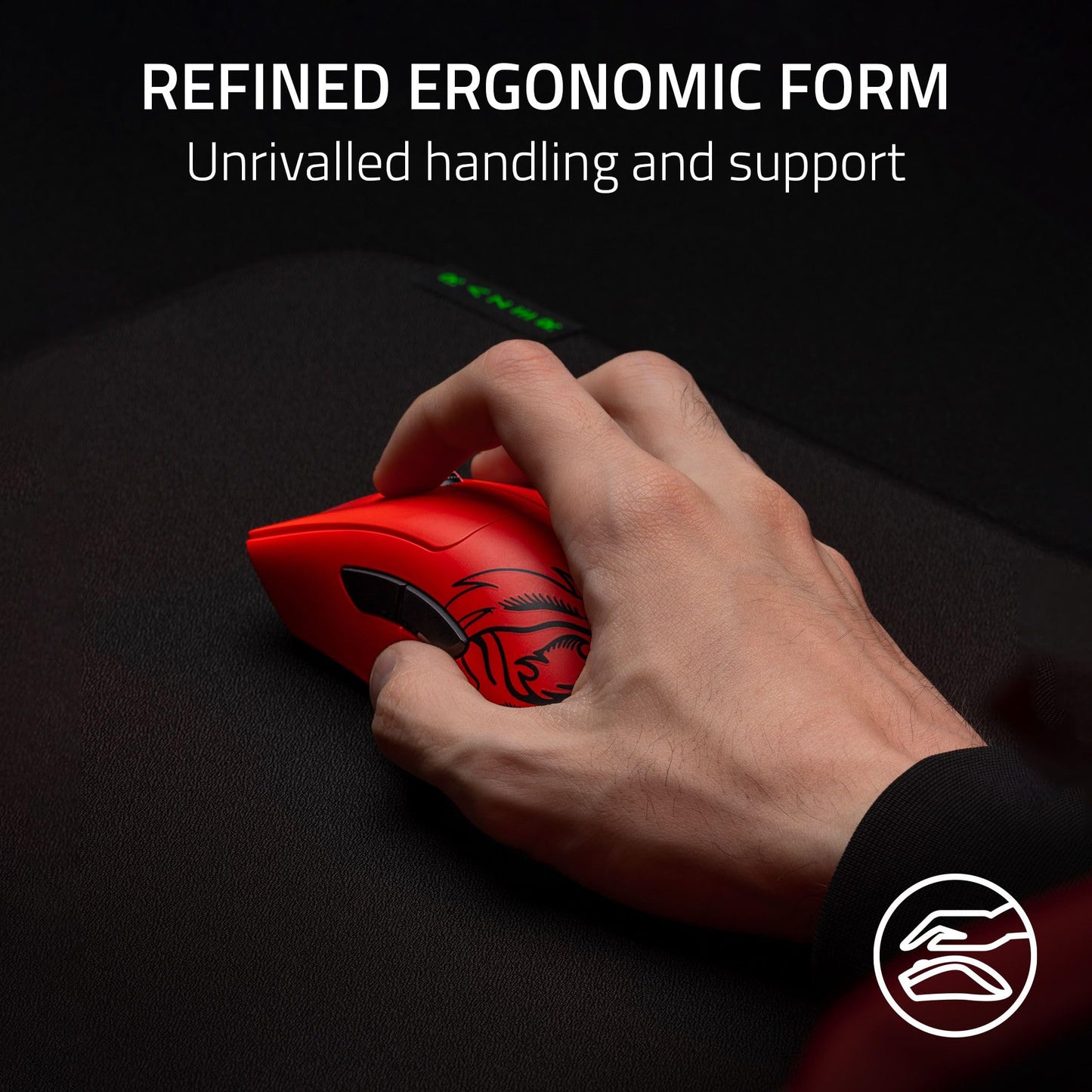 Razer DeathAdder V3 Pro - Black Ultra-lightweight Wireless Ergonomic Esports Mouse - Optical - Cable/Wireless - Radio Frequency - 2.40 GHz - Rechargeable - Black - USB - 30000 dpi - Scroll Wheel - 5 B