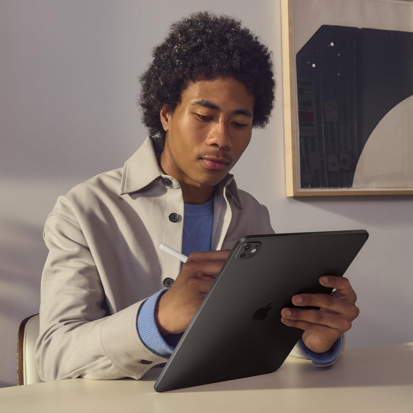 Apple Pencil Pro: Latest Model - Device Compatibility Check Required - Pixel-Perfect Precision, Tilt and Pressure Sensitivity, Perfect for Note-Taking, Drawing, and Art. Charges and Pairs Magnetically