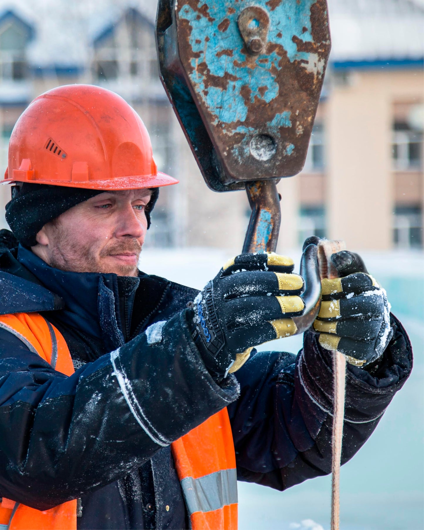 toolant Upgraded Waterproof Winter Work Glove with 3M Lining,Heavy Duty High Dexterity Leather Gloves,Touchscreen with Impact Protection