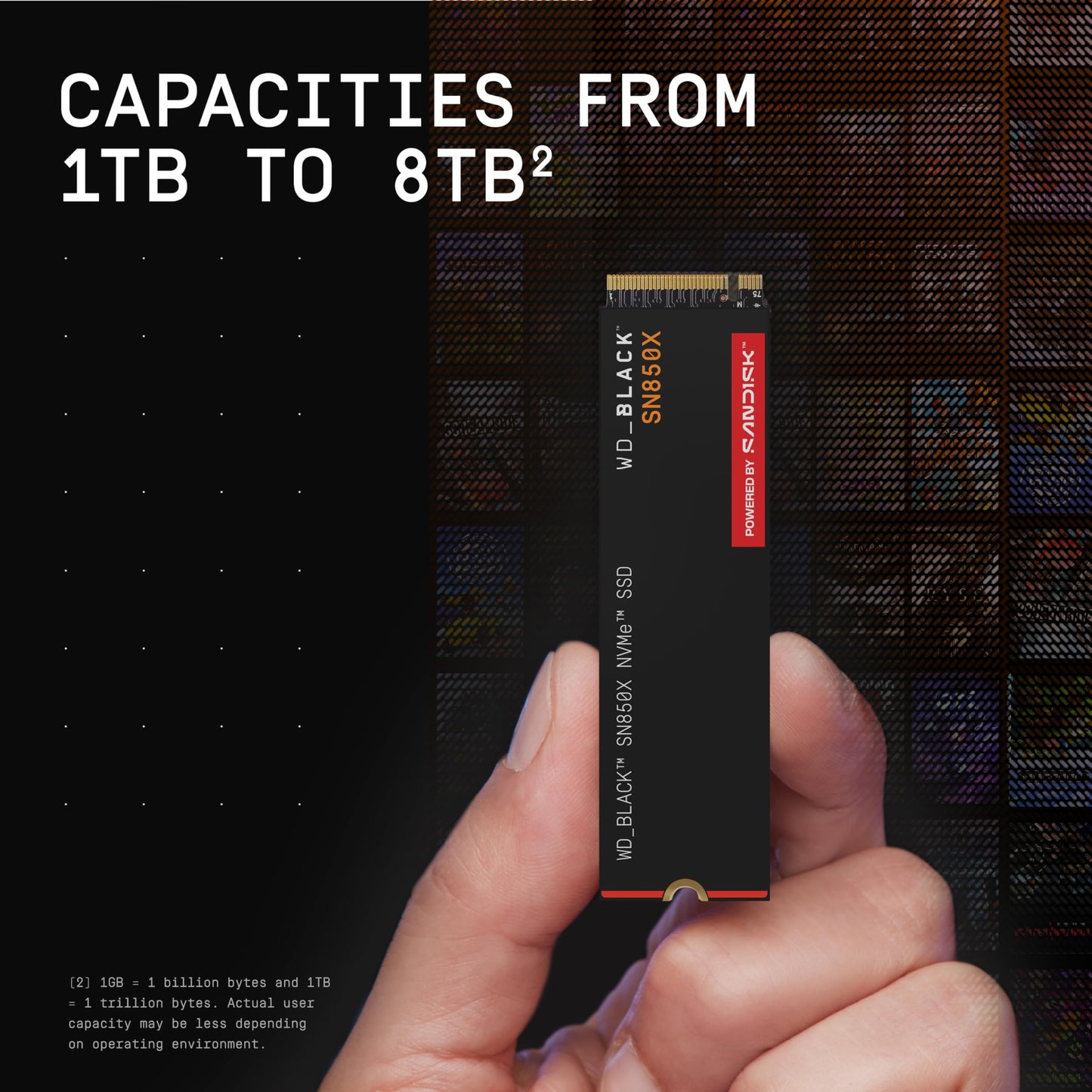 WD_BLACK SN850X 4TB NVMe SSD - M.2 2280, Up to 7,300 MB/s Read speeds, Up to 6,300 MB/s write speeds, Gaming Expansion, High Performance Internal Solid State Drive - WDS400T2X0E
