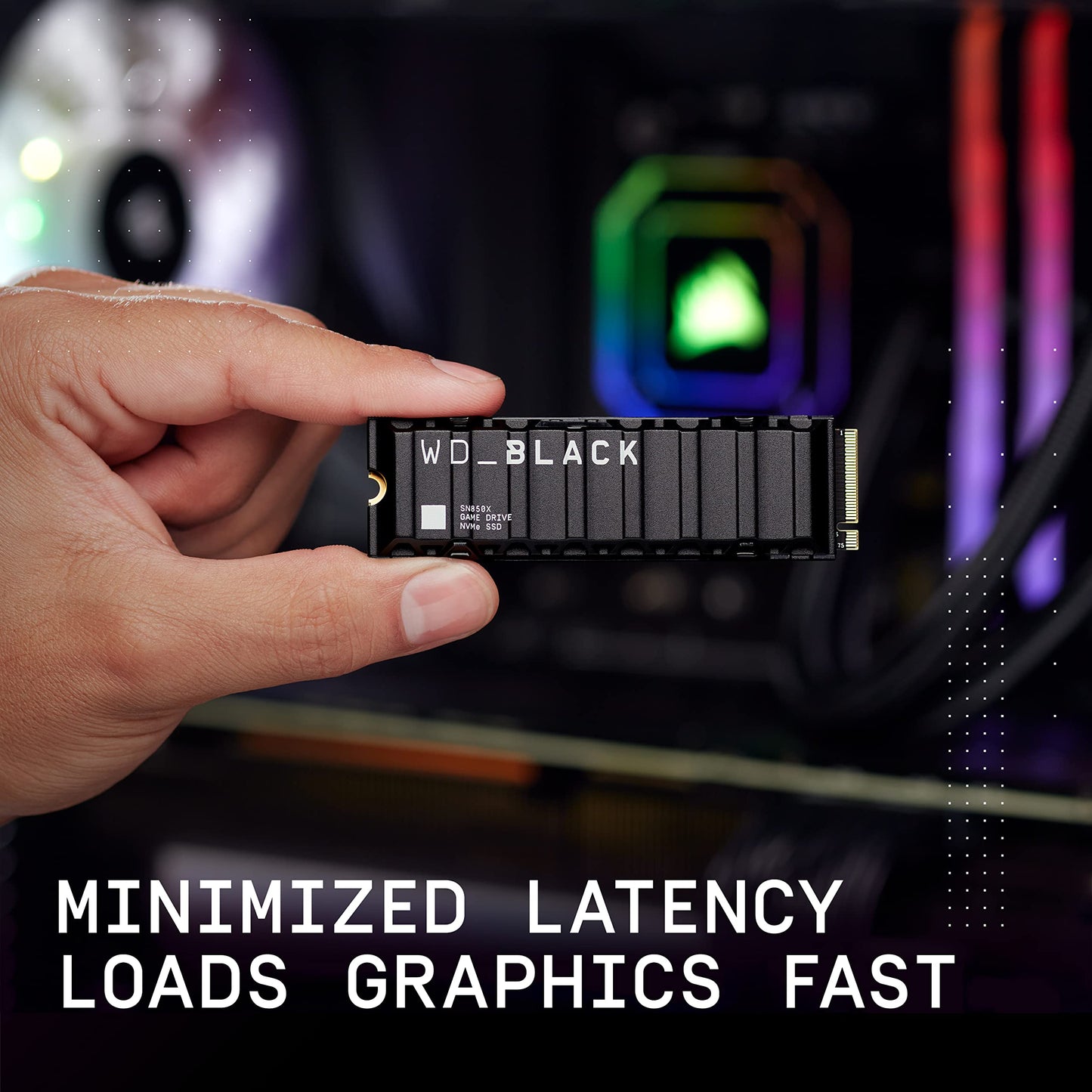 WD_BLACK SN850X 4TB NVMe SSD - M.2 2280, Up to 7,300 MB/s Read speeds, Up to 6,300 MB/s write speeds, Gaming Expansion, High Performance Internal Solid State Drive - WDS400T2X0E