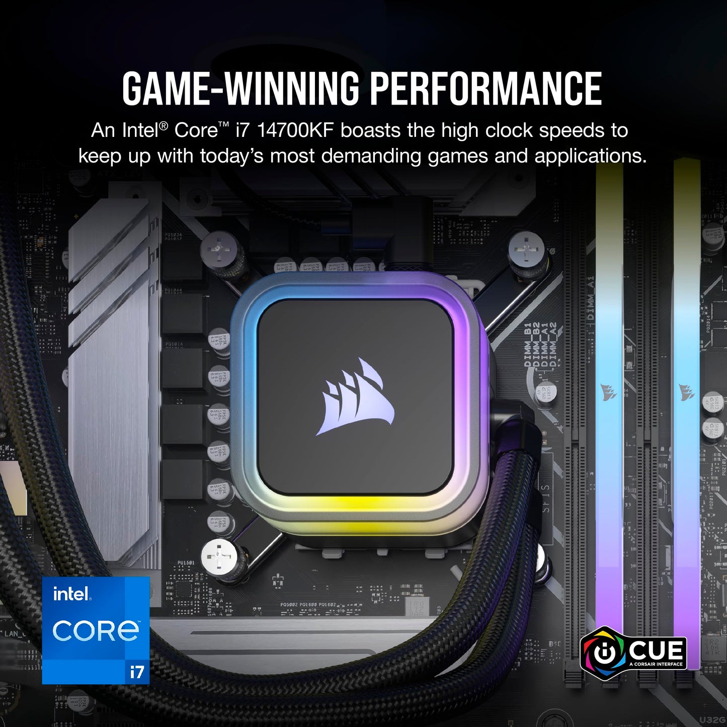 Corsair Vengeance i7500 Gaming PC – Liquid Cooled Intel Core i9-14900KF CPU – NVIDIA GeForce RTX 5080 GPU – 32GB Vengeance RGB DDR5 Memory – 2TB M.2 SSD – Black