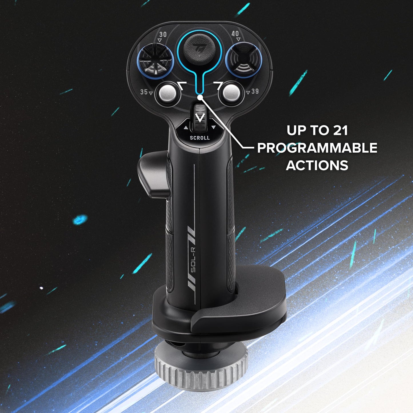 Thrustmaster Sol-R2 HOSAS Dual Space Combat Flight Joystick Set - PC | 88 programable actions buttons, 2 detachable grips, 2 throttles, zero drift, interchangeable rests, backlit sci-fi design