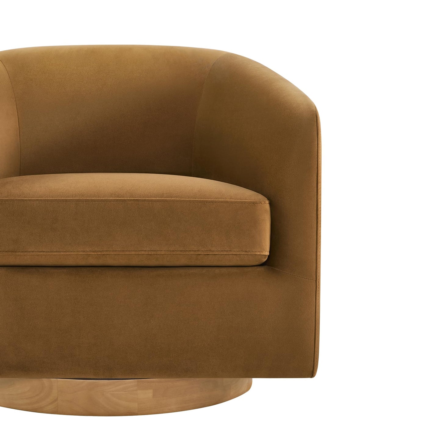 CHITA Swivel Accent Chair Set of 2, Fully Assembled Fabric Barrel Armchair with FSC Certified Upholstered for Living Room, Bedroom and Office, Flax Beige
