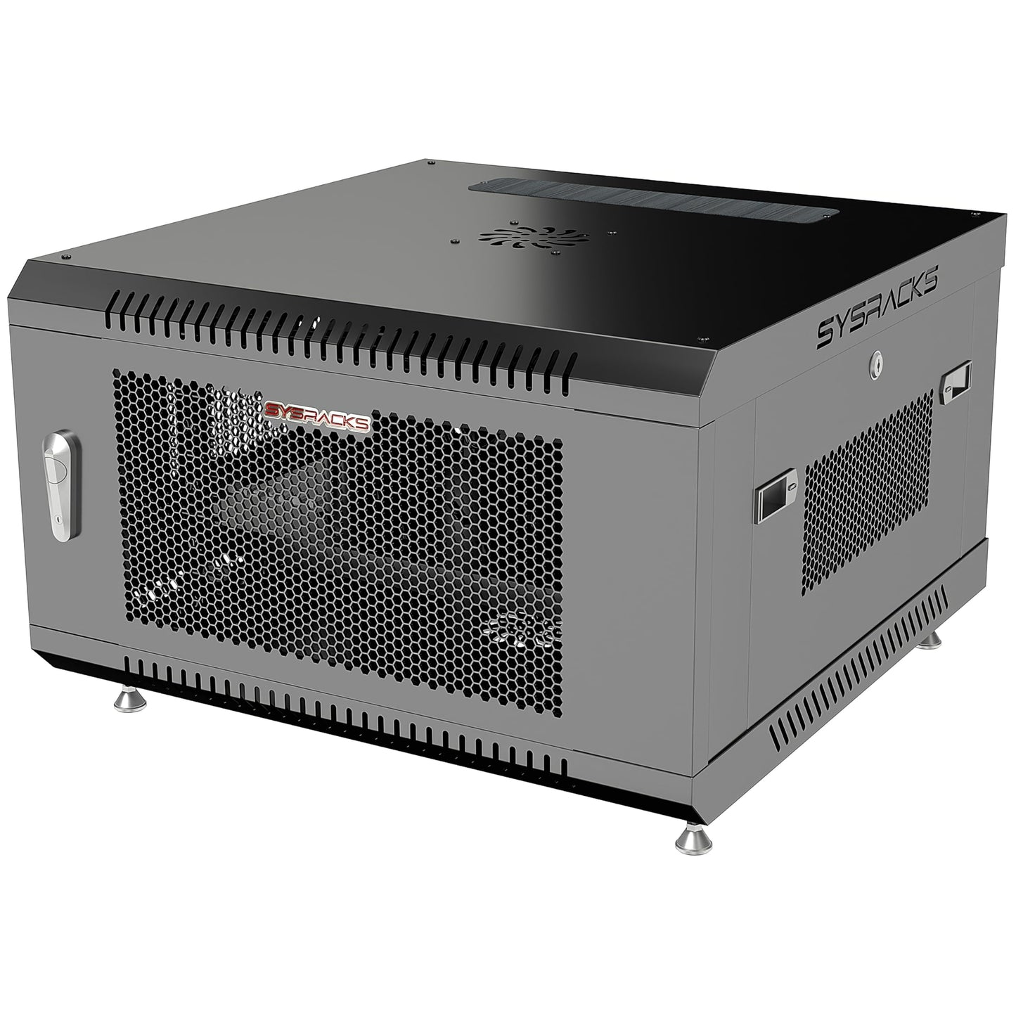 27U Wall Mount Server Rack Cabinet 24” Deep, 19” Network Enclosure for Home Lab with Fan, PDU, 2 Shelves, Casters & Feet, Locking Mesh Door