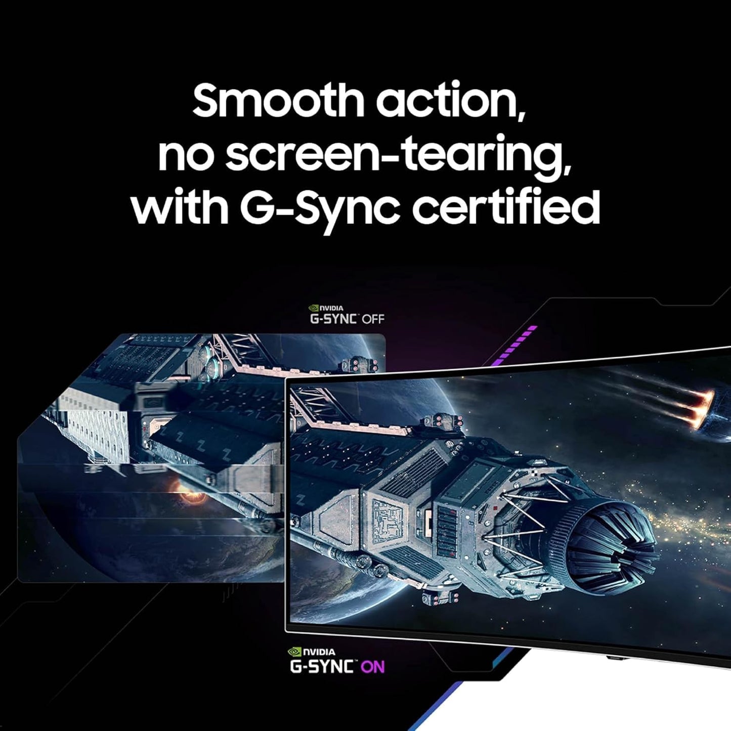 Samsung 49" Odyssey G93SC Series Curved Gaming Monitor, QD-OLED, 240Hz, 0.03ms, DQHD, G-Sync Compatible, FreeSync Premium Pro, Adjustable Stand
