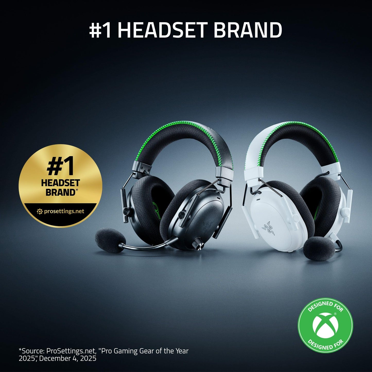 Razer BlackShark V3 Pro Wireless ANC Gaming Headset for PC: Full Band Mic - 50mm Drivers - 2.4 GHz, Bluetooth, USB, 3.5mm - Works with Mac, PS5, Nintendo Switch, Smartphone - 70 Hr Battery - Black
