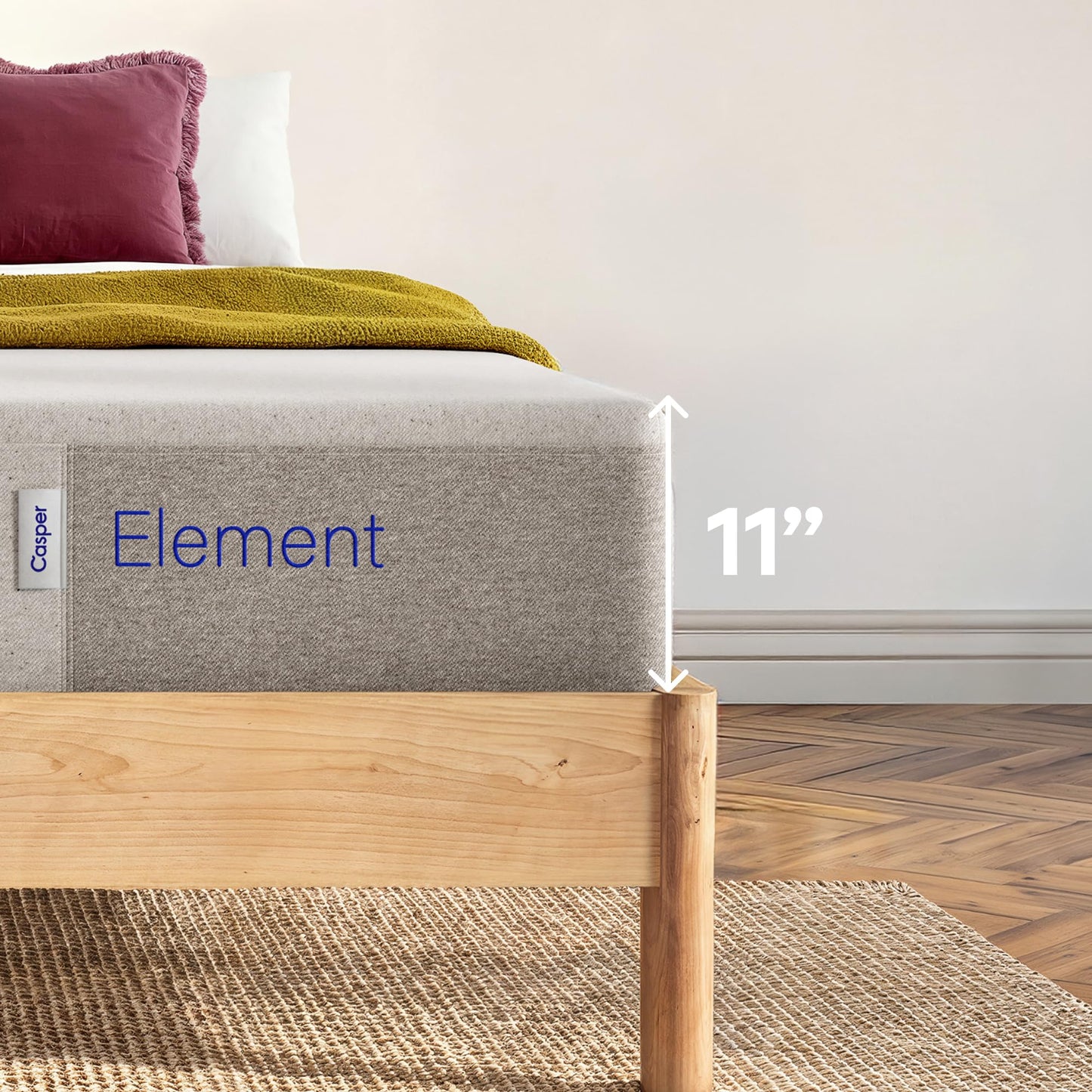 Casper Sleep Element Queen Mattress - Medium Feel - Motion Isolation - Breathable, Cooling Memory Foam - 100-Night Trial - CertiPUR-US