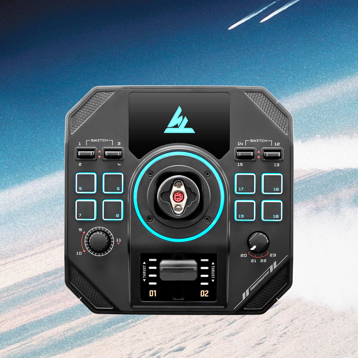 Thrustmaster Sol-R2 HOSAS Dual Space Combat Flight Joystick Set - PC | 88 programable actions buttons, 2 detachable grips, 2 throttles, zero drift, interchangeable rests, backlit sci-fi design