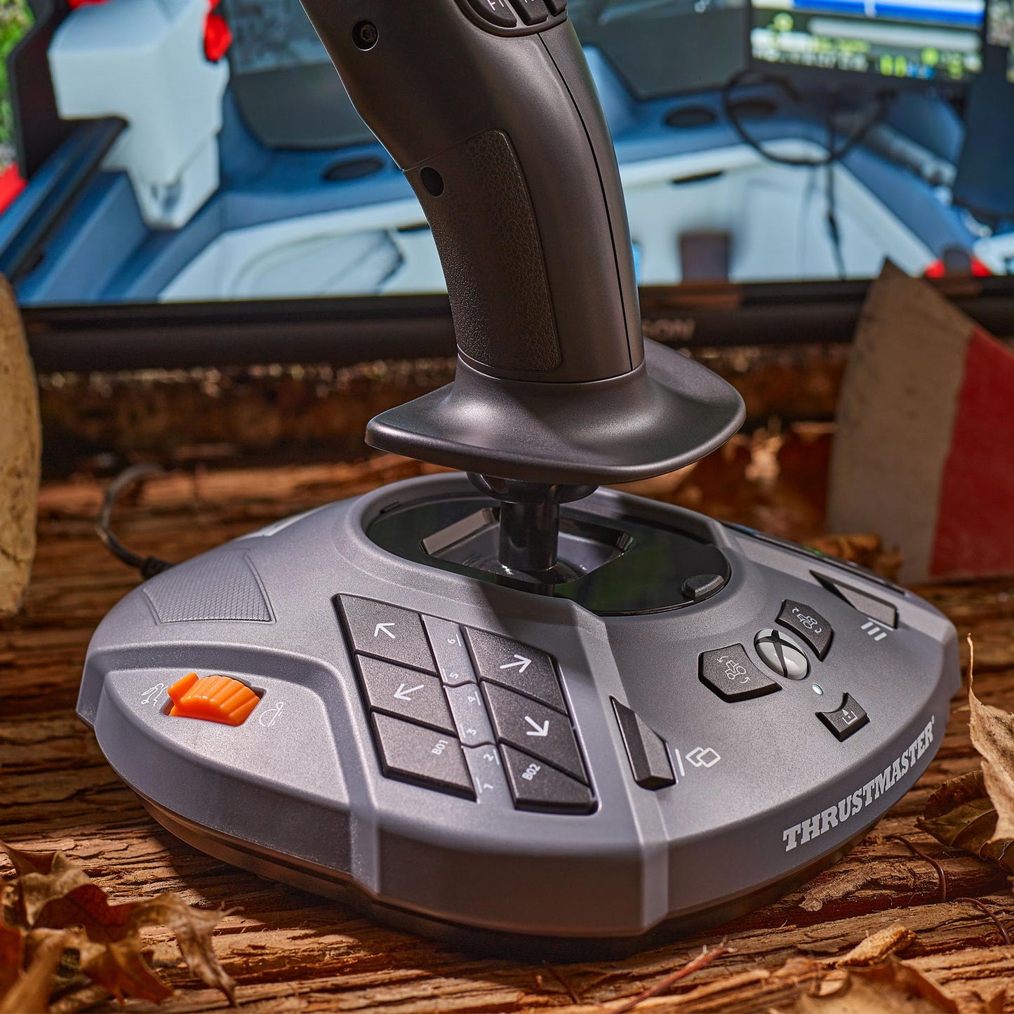 Thrustmaster SimTask FarmStick 3-Axis Farming Simulator Joystick - PC | Plug and play for FS25, 33 programable inputs, thumbwheel, mini-stick, triggers, rocker switches, H.E.A.R.T sensors