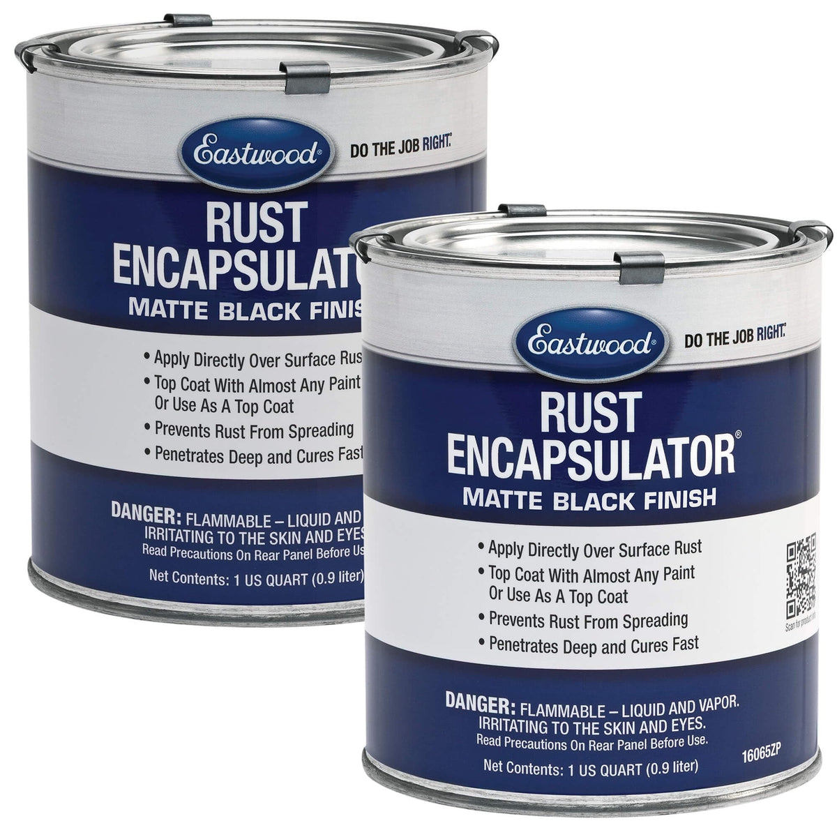Eastwood Original Rust Encapsulator Durable UV Heat Resistance Rust Prevention Paint | Matte Black Quart | 1 Pack