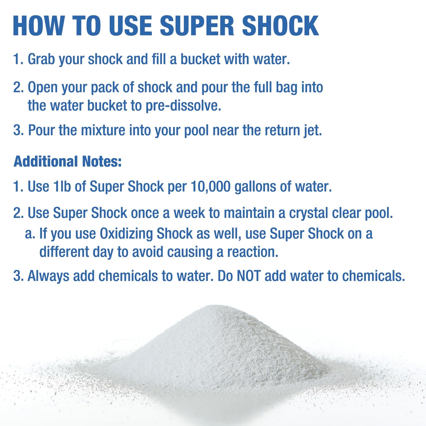 Doheny's Super Pool Shock | Pro-Grade Chlorine Shock, Quick-Dissolving, Fast-Acting 68% Cal-Hypo Granular Pool Shock | 24 x 1lb Bags, Proudly Made in the USA
