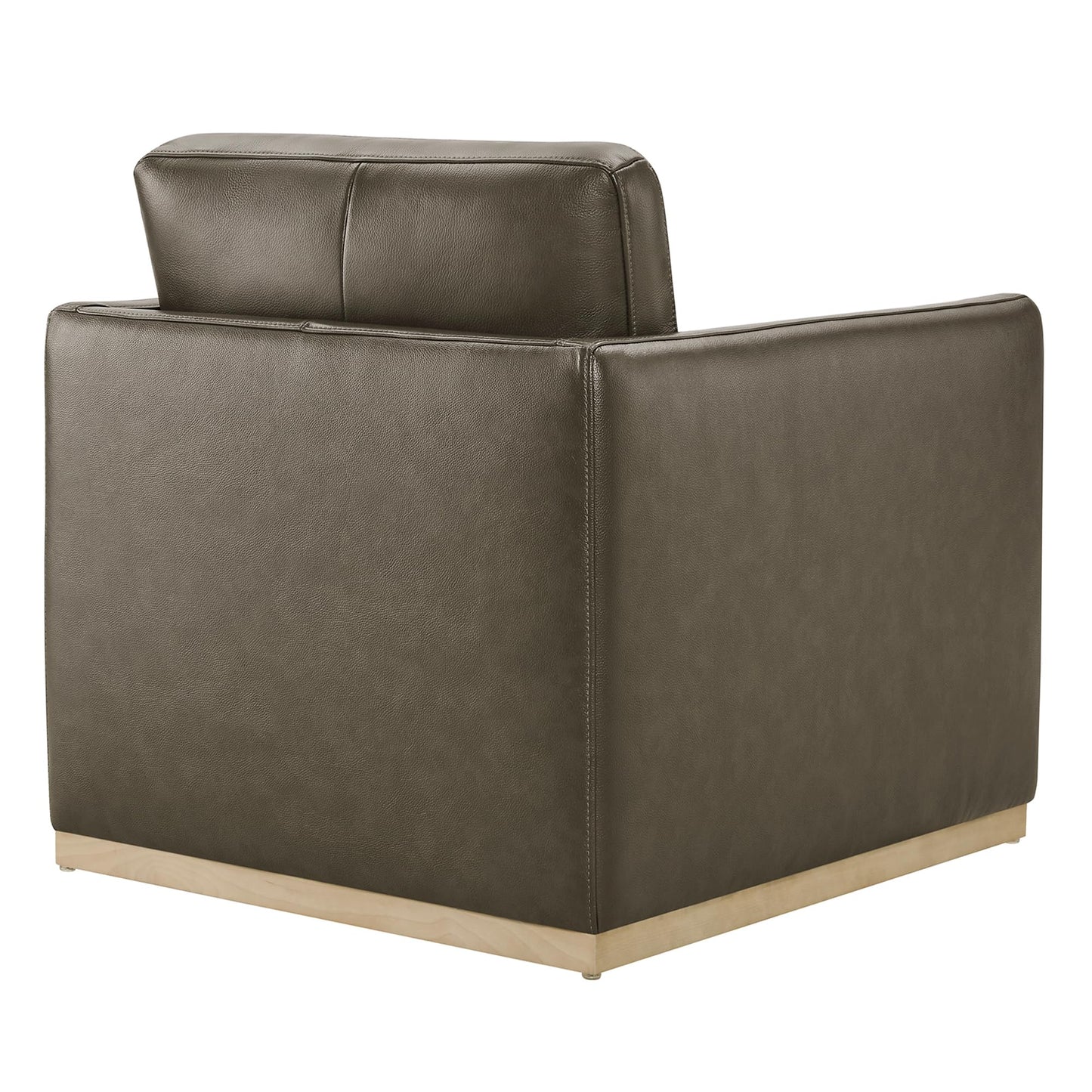 CHITA Genuine Leather Swivel Accent Chair, FSC Certified Mid Century Modern Arm Chair for Living Room and Bedroom, Fully Assembled, Saddle