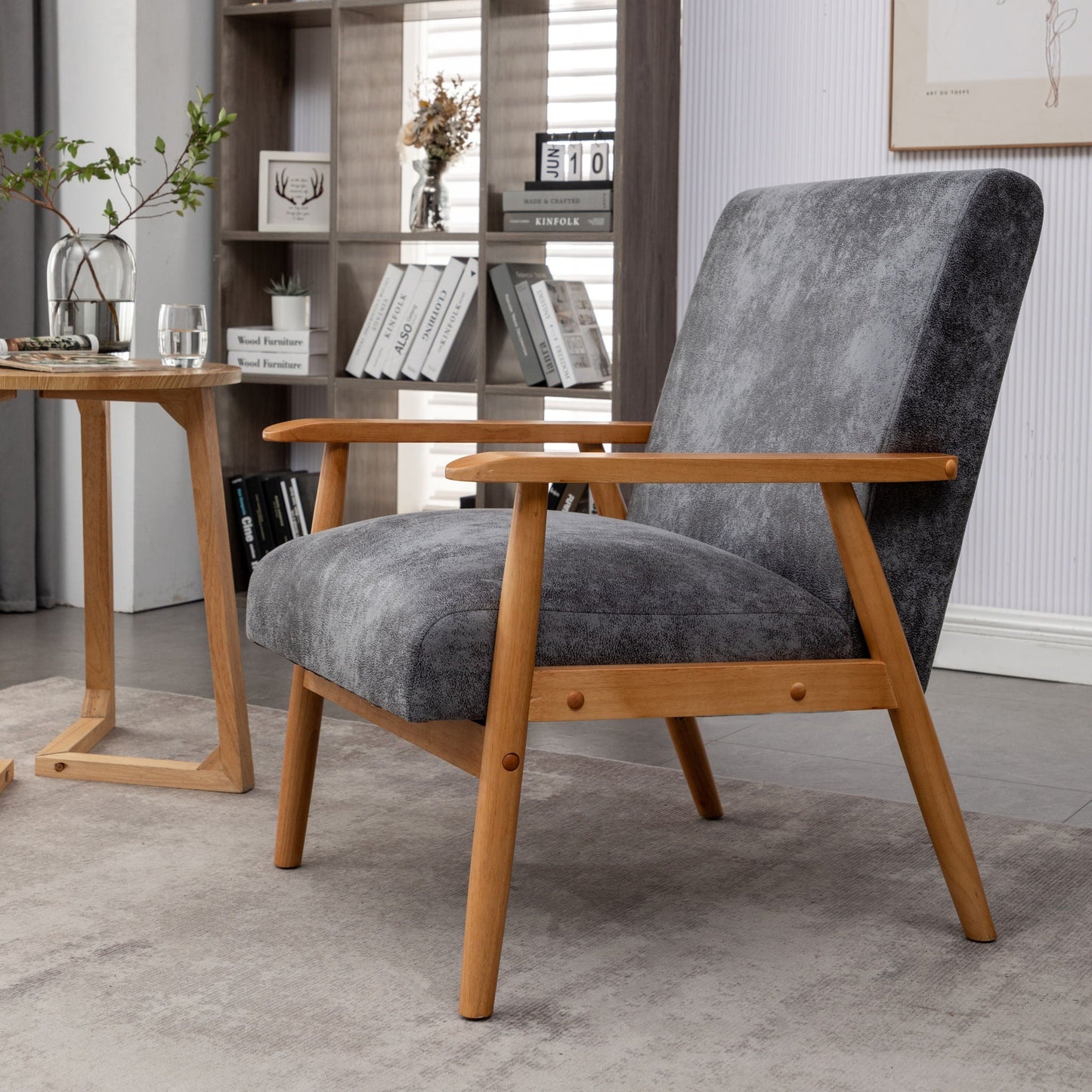 Wide Classic Mid-Century Modern Arm Chair